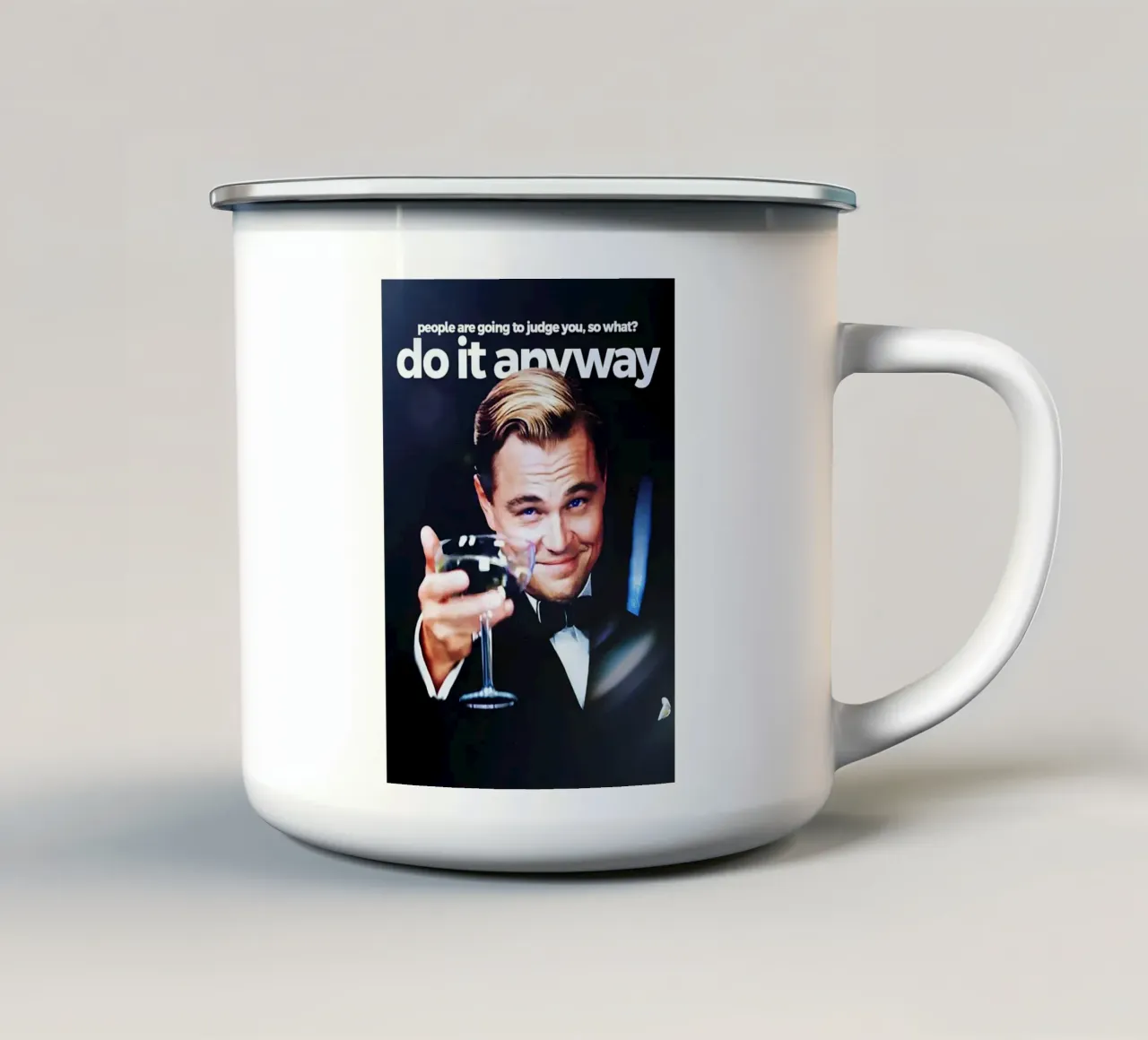 do it anyway tazza in smalto da Type & Tape