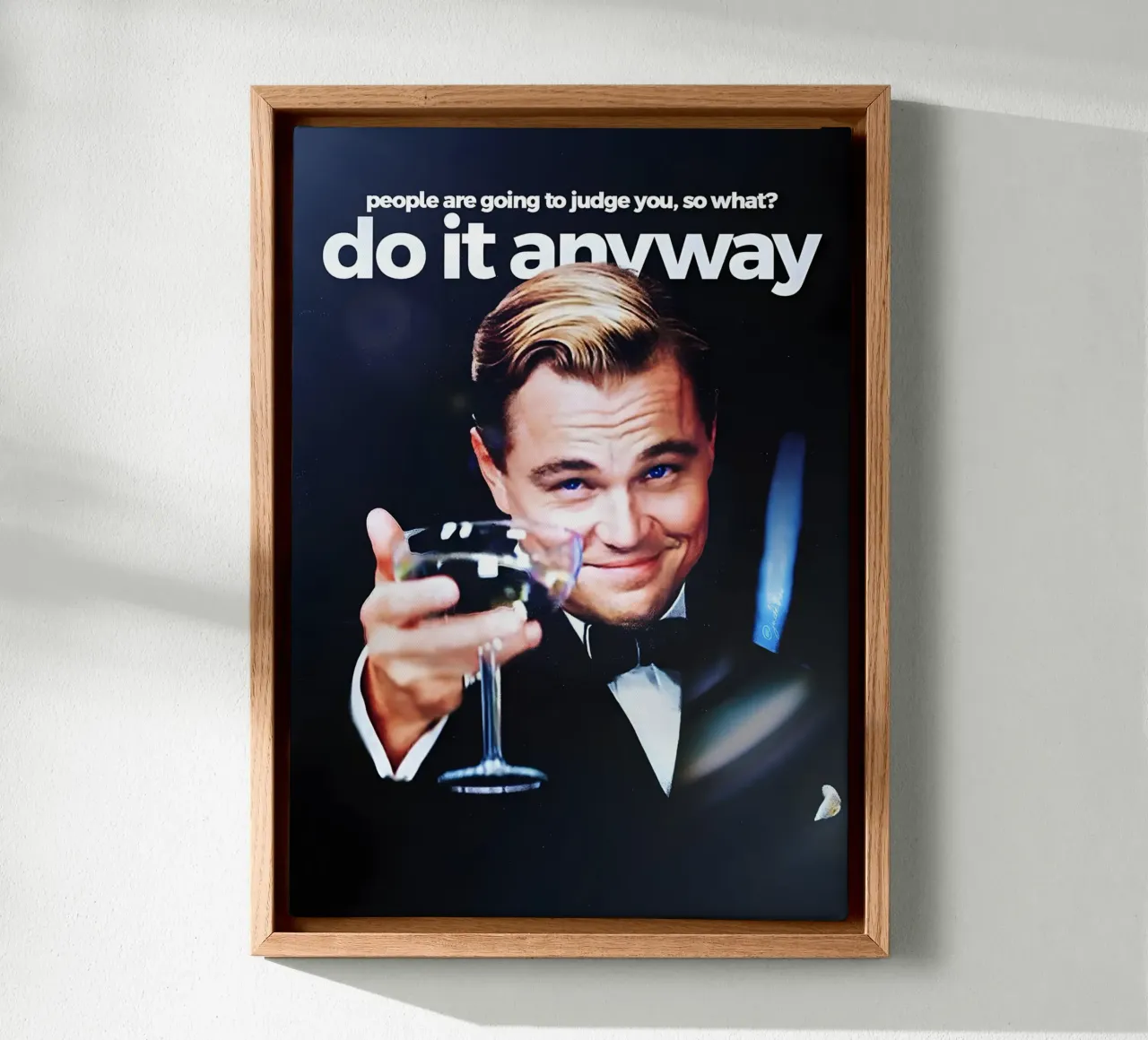 do it anyway tela con Cornice a cassetta da Type & Tape