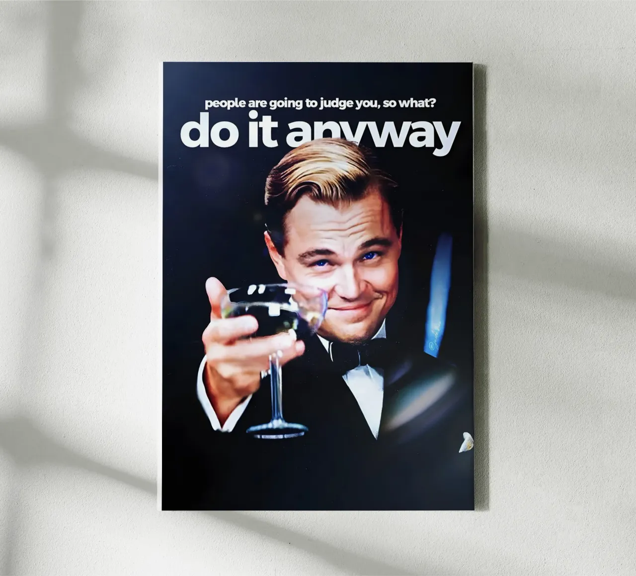 do it anyway tela con Cornice a cassetta da Type & Tape