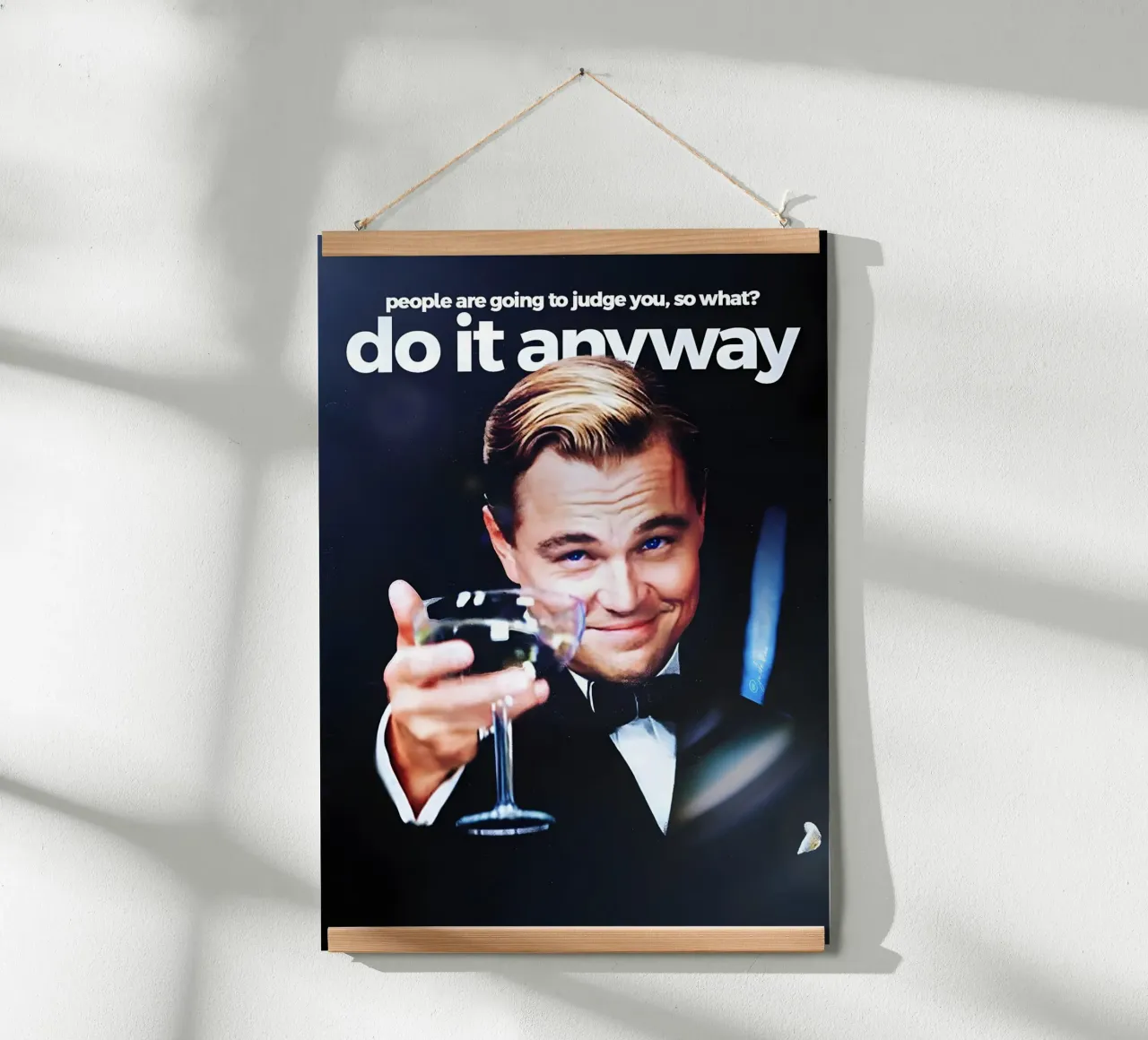 do it anyway poster con telaio in legno da Type & Tape
