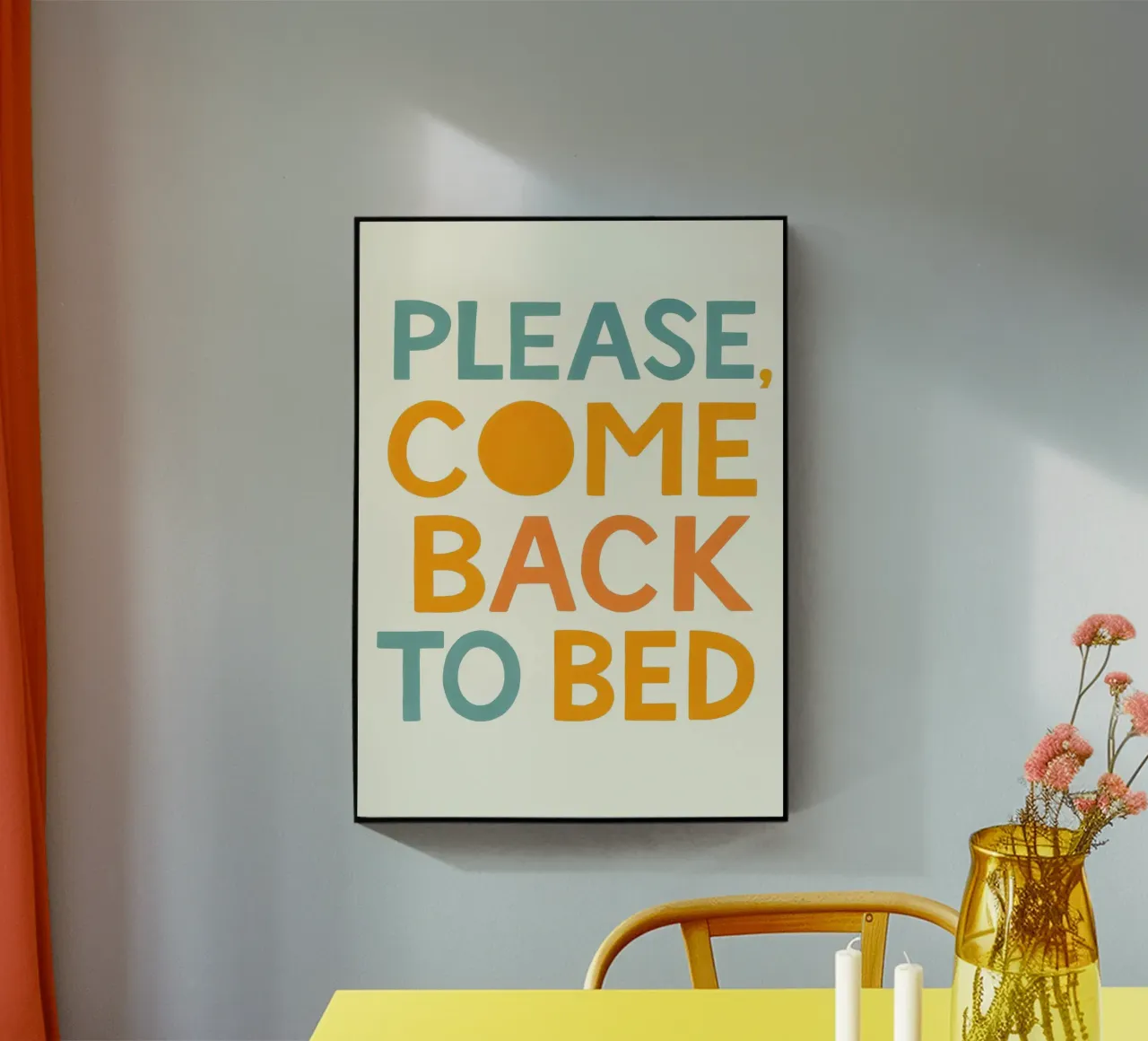 Please Come Back to Bed plexiglass da Attaboy Dsgn