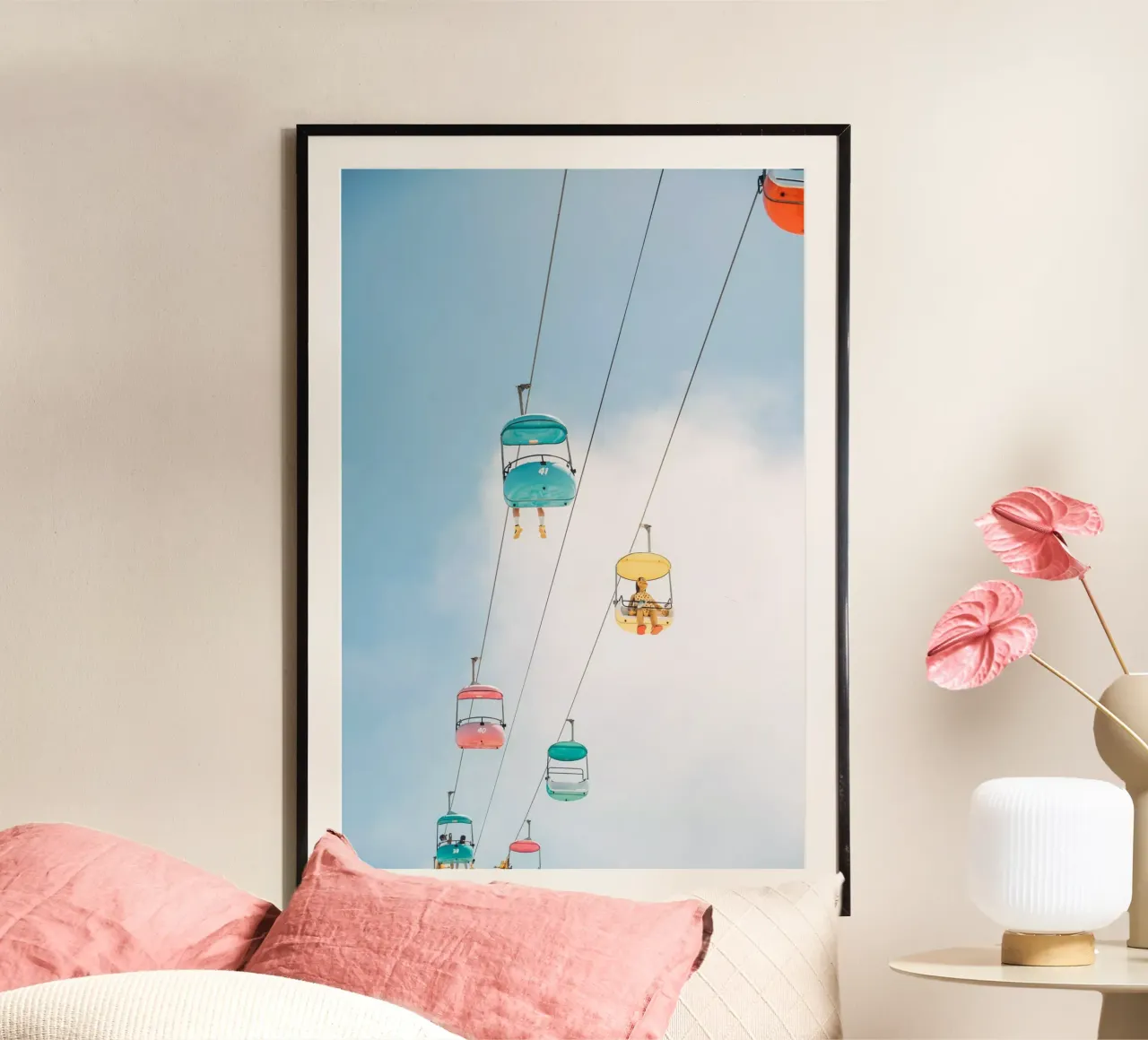 Santa Cruz Gondola poster con telaio in plastica da patiphotography
