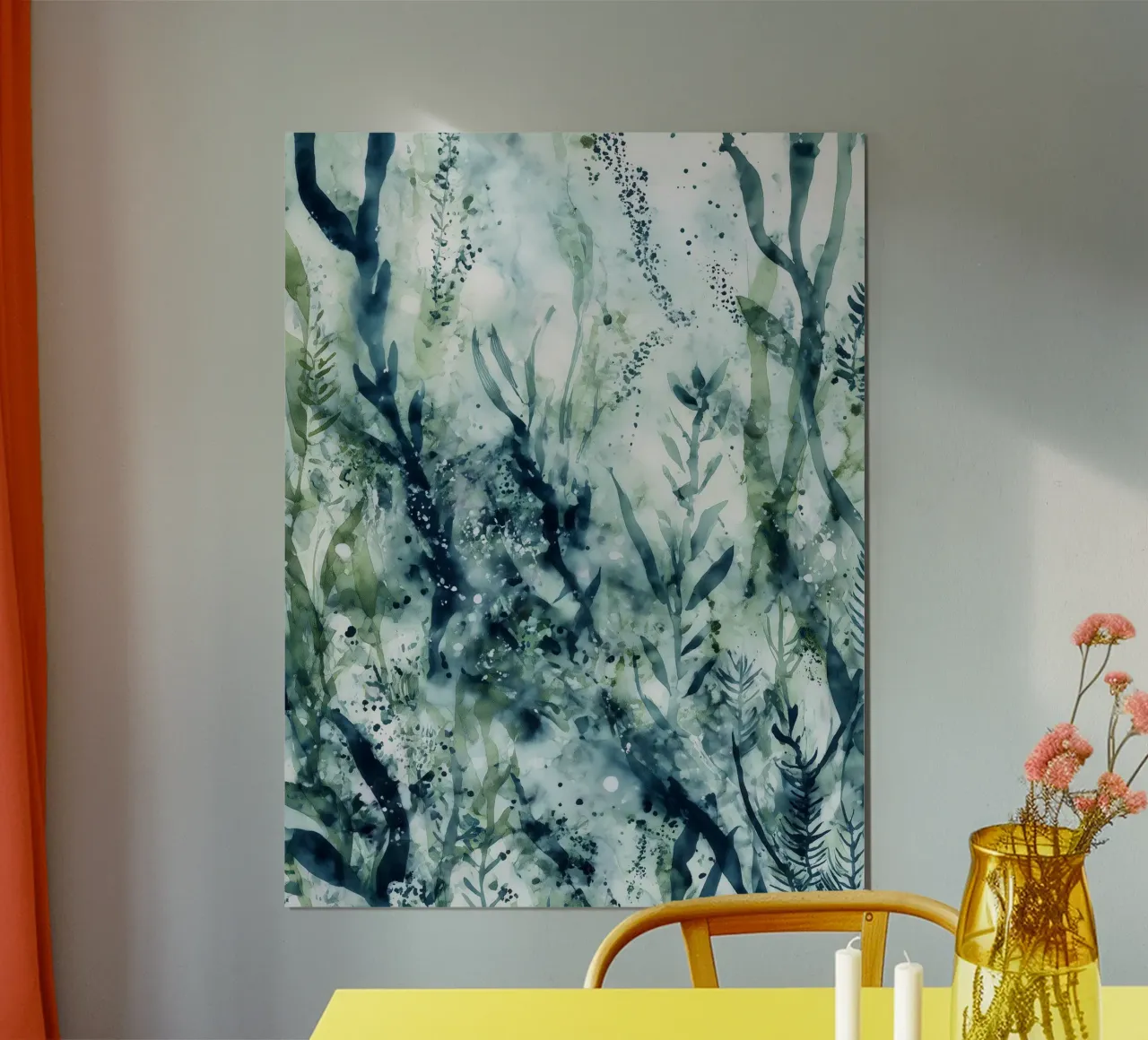 Giardino delle maree poster con telaio in legno da Matthias Keller Studio