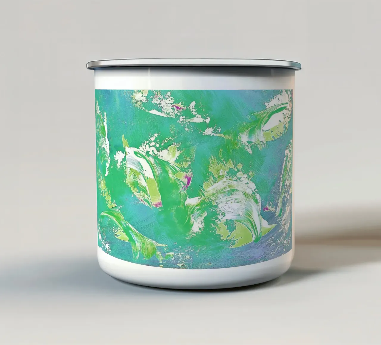 IDEAL GIFT 67 invers tazza in smalto da Thierry Vobmann Abstract painting