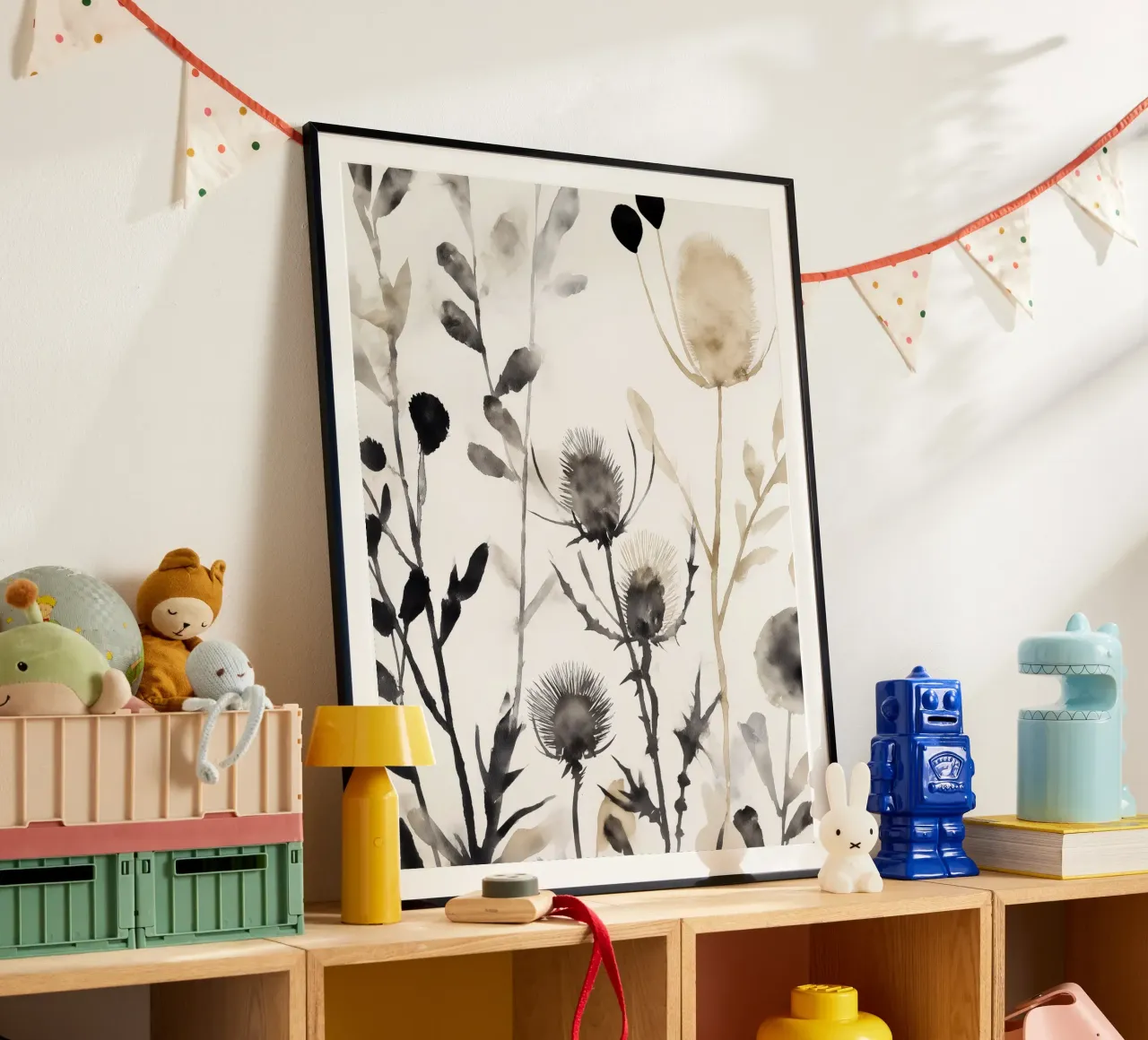 Morbido e selvaggio poster con telaio in plastica da Sophia Calder Studio
