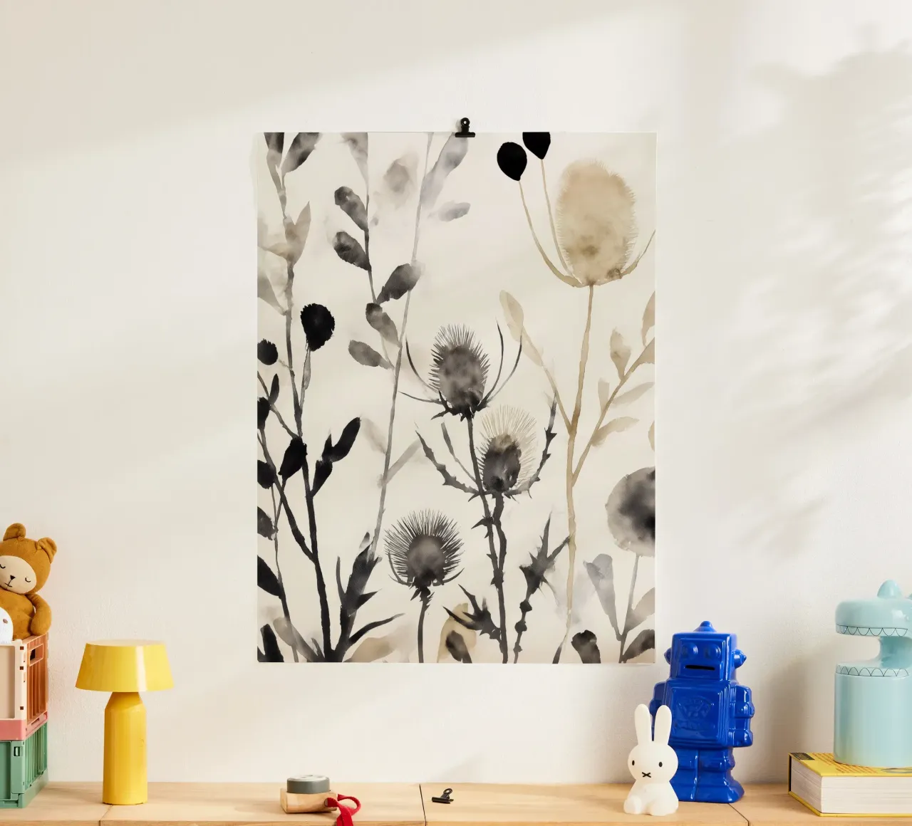 Morbido e selvaggio poster con telaio in plastica da Sophia Calder Studio