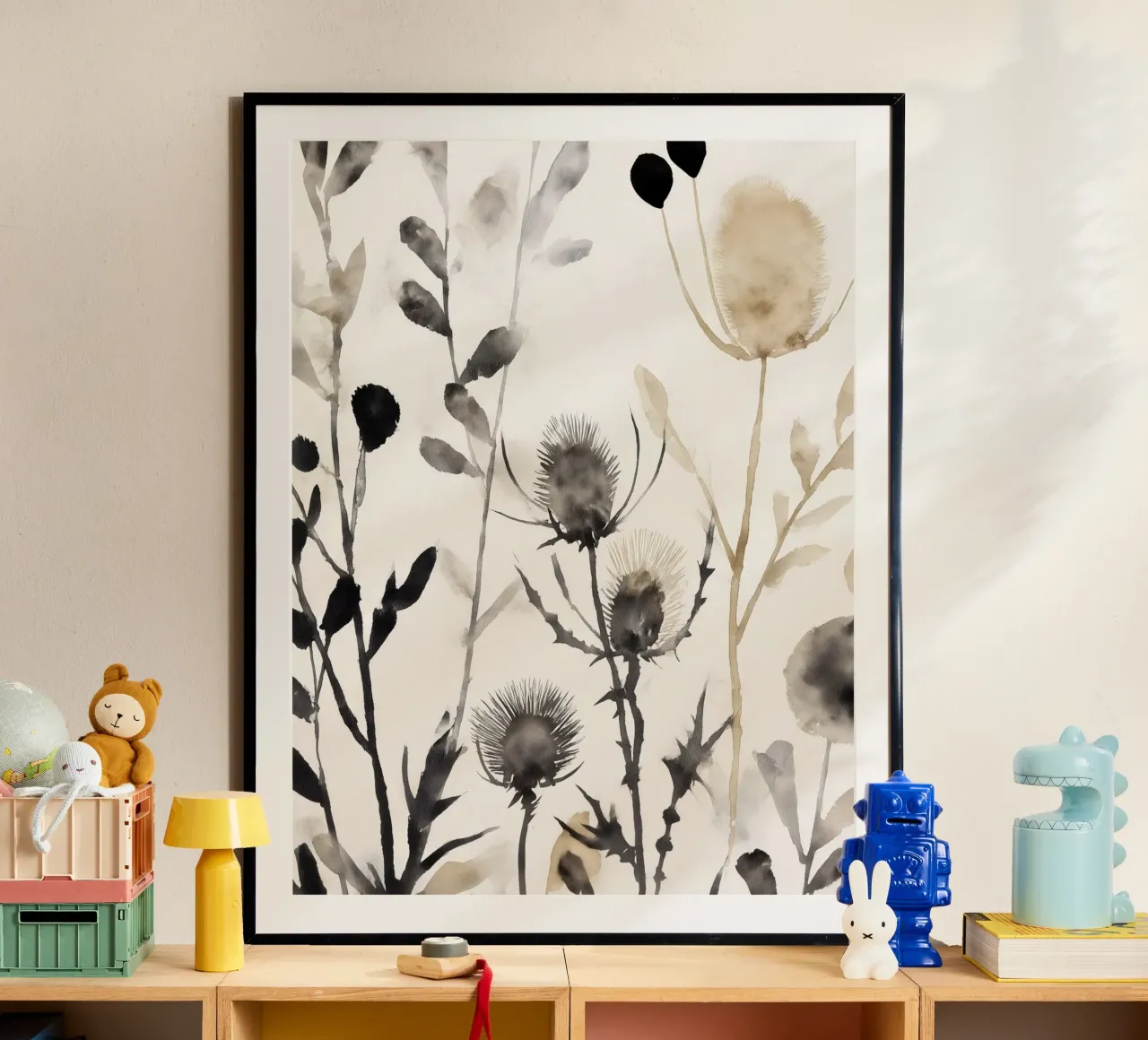 Morbido e selvaggio poster con telaio in plastica da Sophia Calder Studio