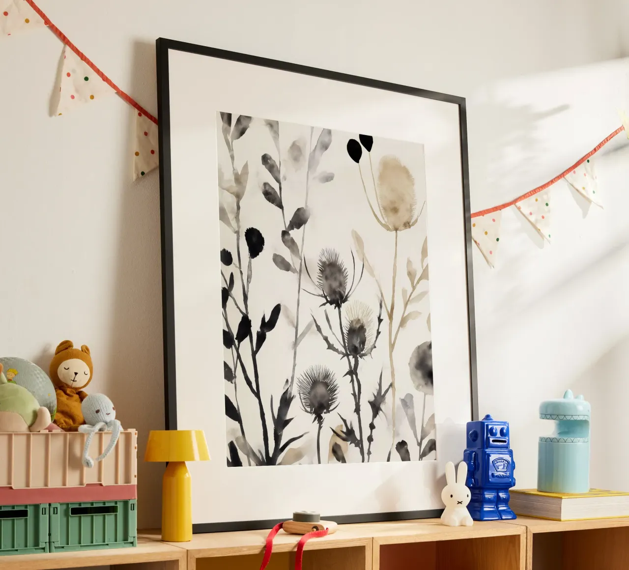 Morbido e selvaggio poster con telaio in plastica da Sophia Calder Studio