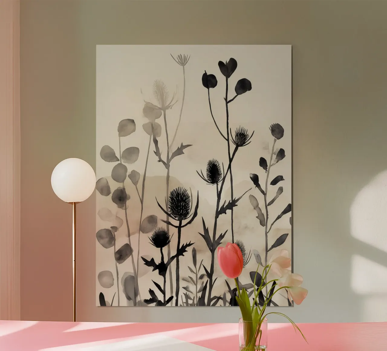 Silenzio selvaggio poster con telaio in legno da Sophia Calder Studio