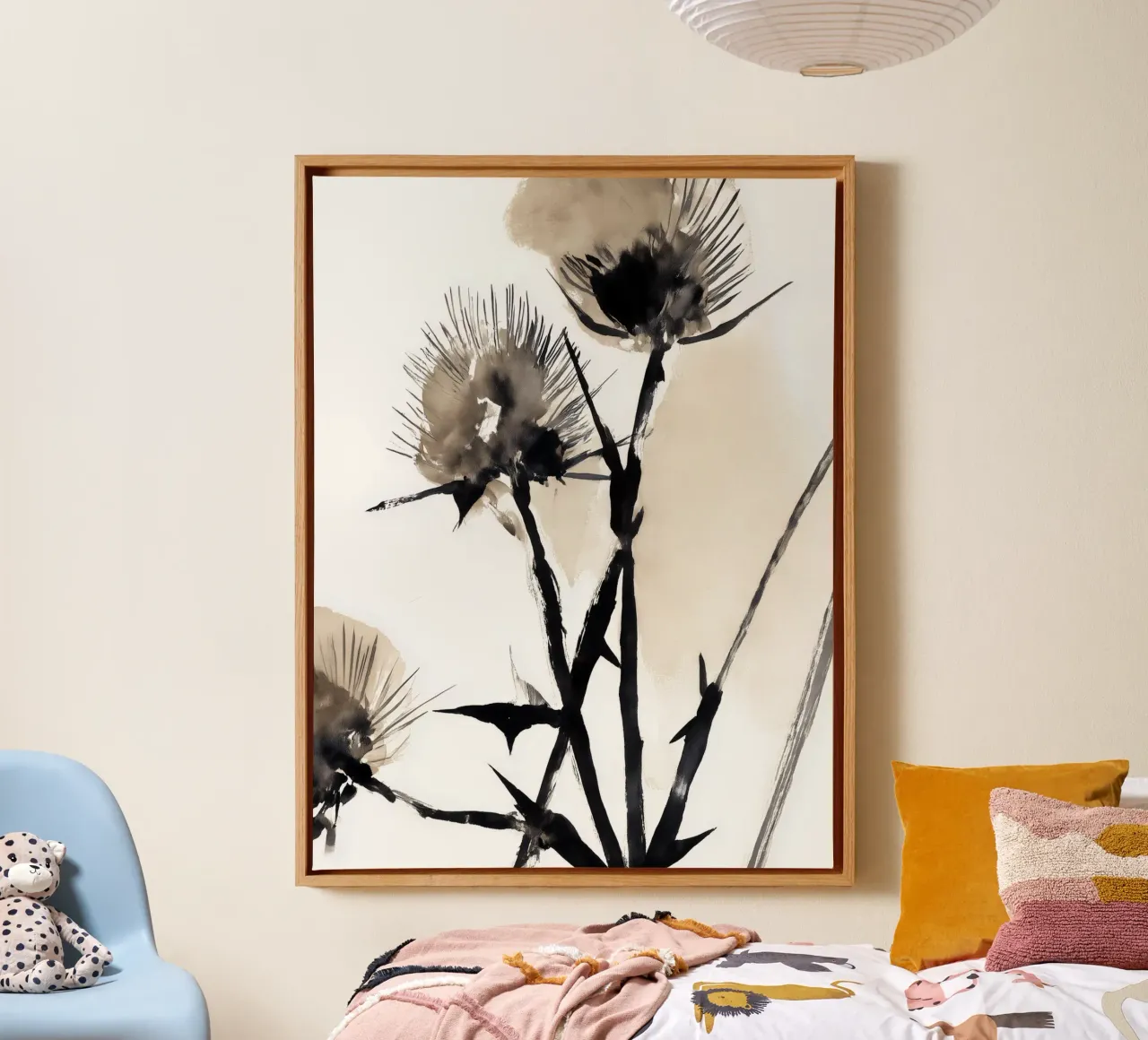 Edge Bloom canvas with Floater frame by Sophia Calder Studio