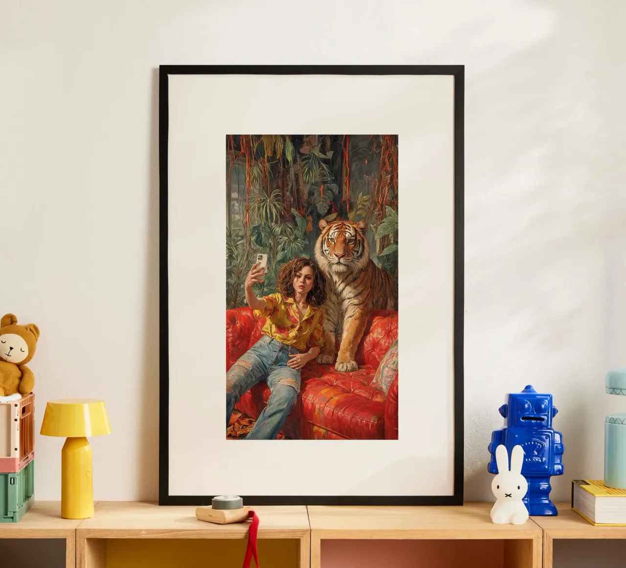 Sofa Safari poster con telaio in legno da Studio Sori