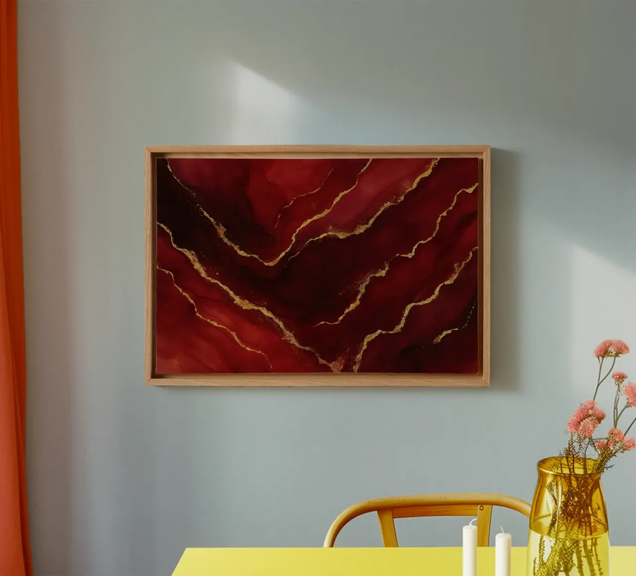 Oro di Borgogna tela con Cornice a cassetta da Chromatic Fusion Studio
