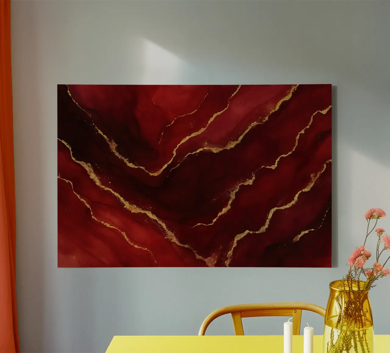 Oro di Borgogna tela con Cornice a cassetta da Chromatic Fusion Studio