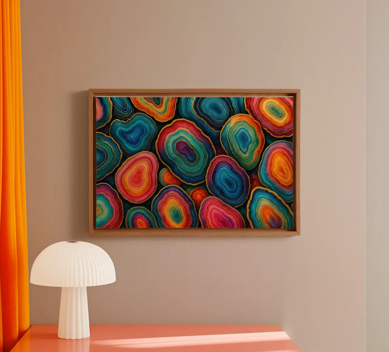 Agate cromatiche tela con Cornice a cassetta da Chromatic Fusion Studio