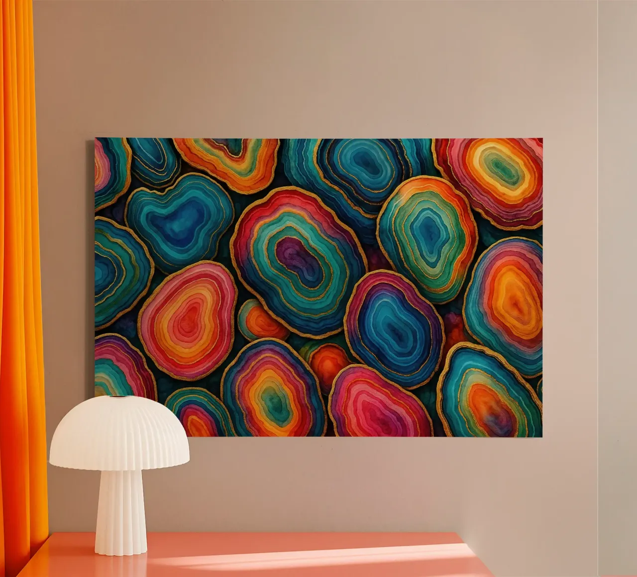 Agate cromatiche tela con Cornice a cassetta da Chromatic Fusion Studio