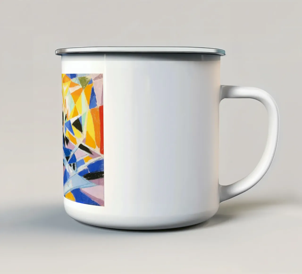 Composizione futurista di Joseph Stella i tazza in smalto da Venus Art