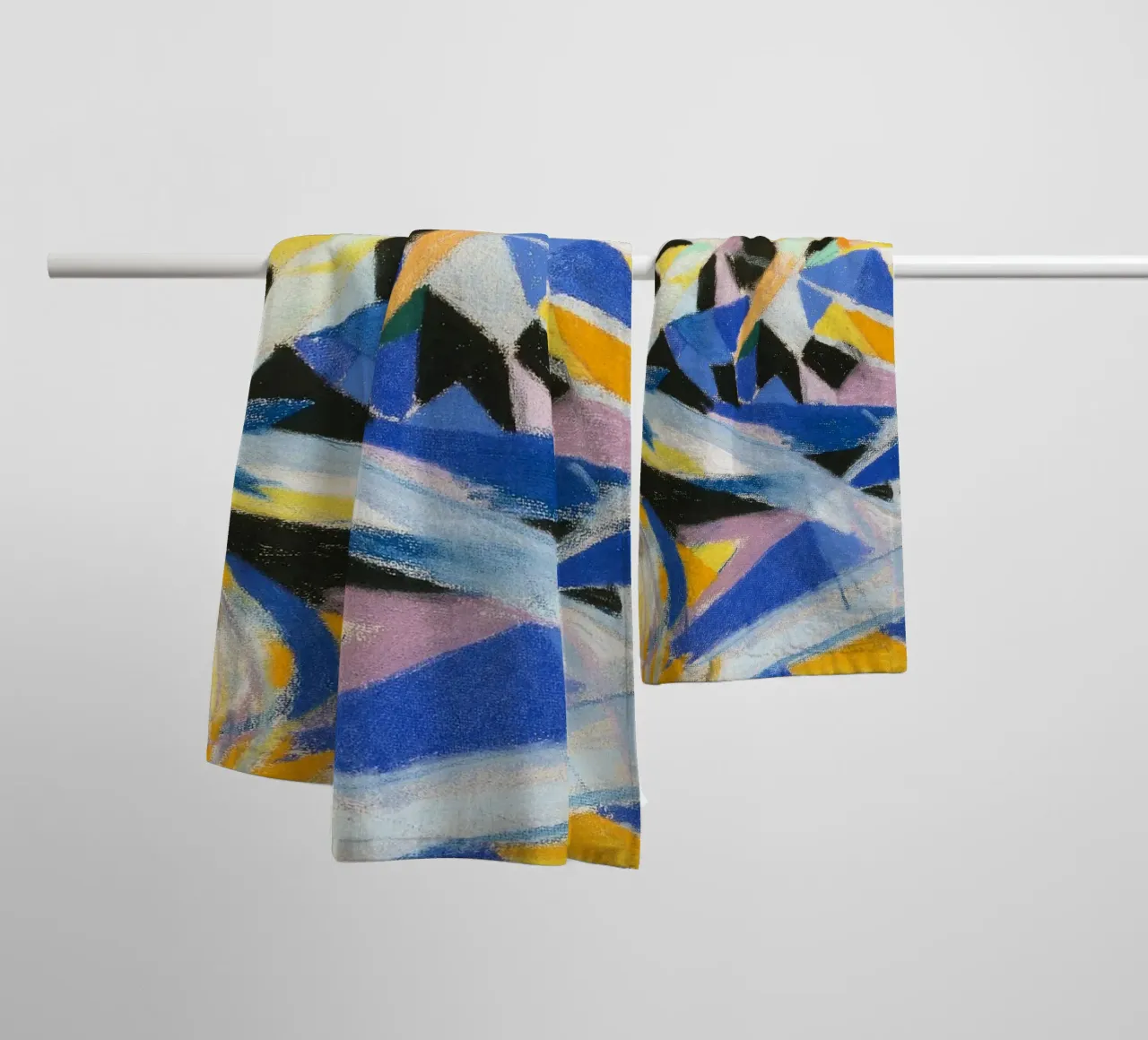 Futurist Composition by Joseph Stella i towel by Venus Art