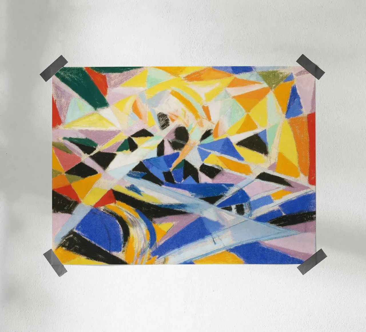 Composizione futurista di Joseph Stella i poster con telaio in plastica da Venus Art