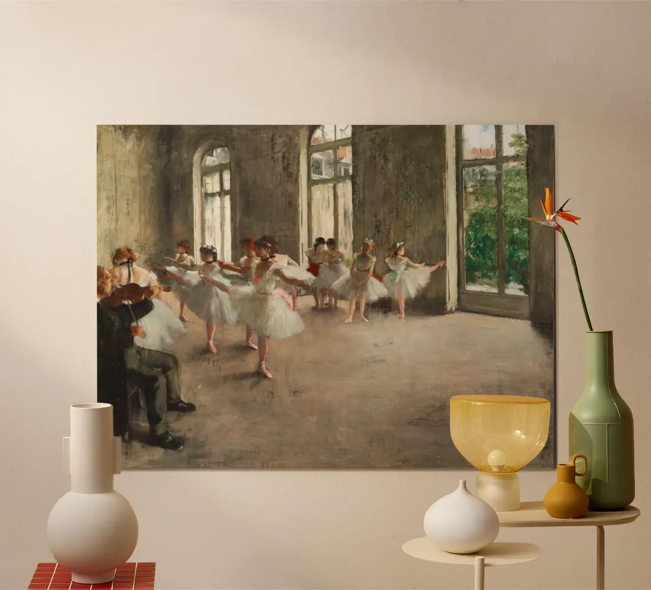 Le prove di Edgar Degas poster con telaio in alluminio da Venus Art