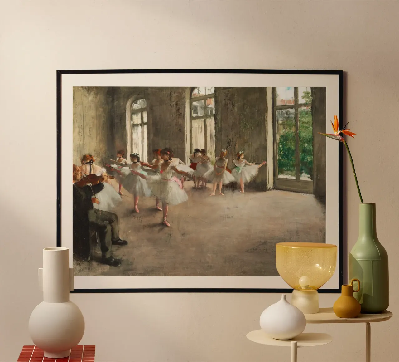 Le prove di Edgar Degas poster con telaio in alluminio da Venus Art