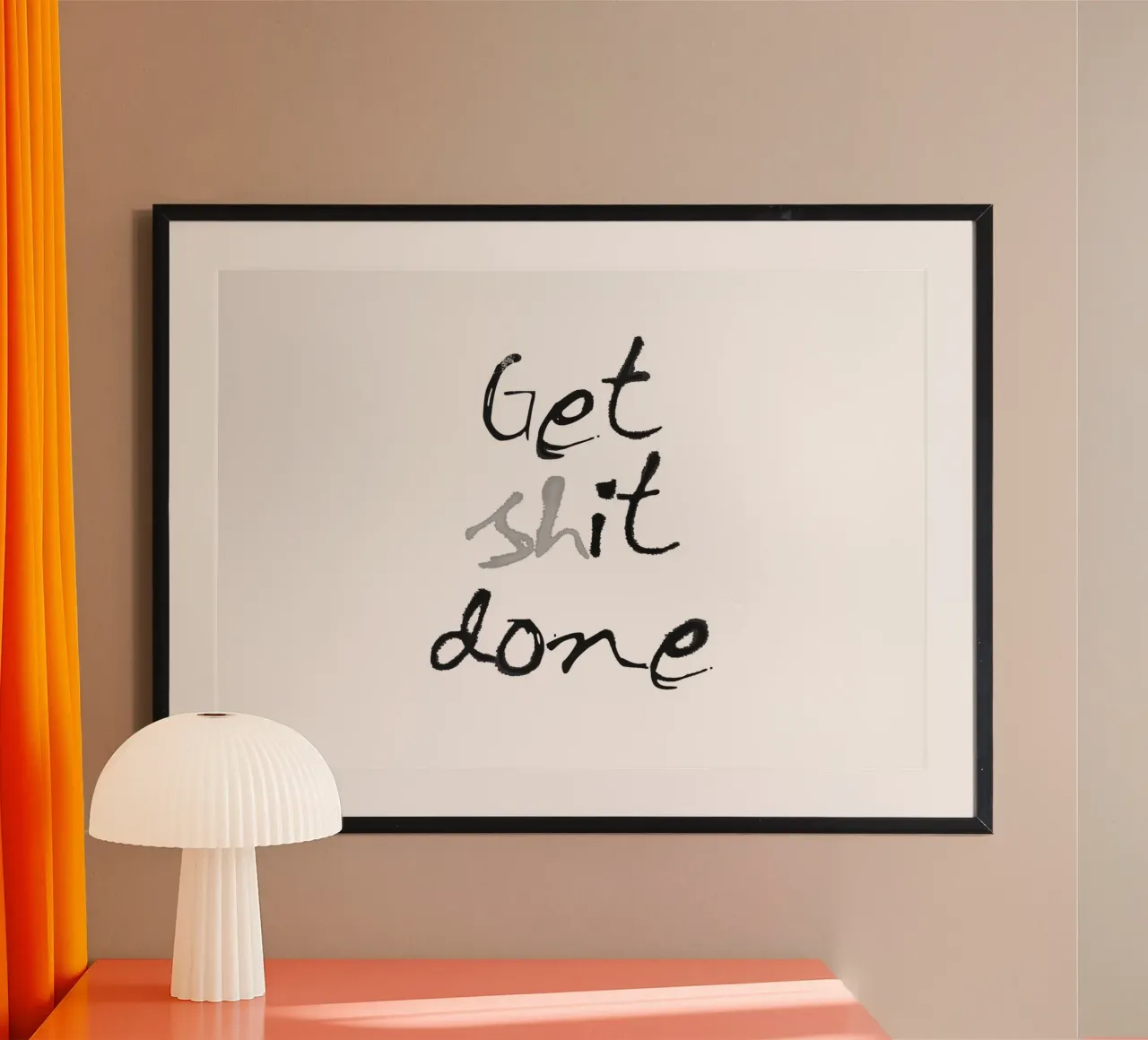 Get it done poster con telaio in legno da Attaboy Dsgn