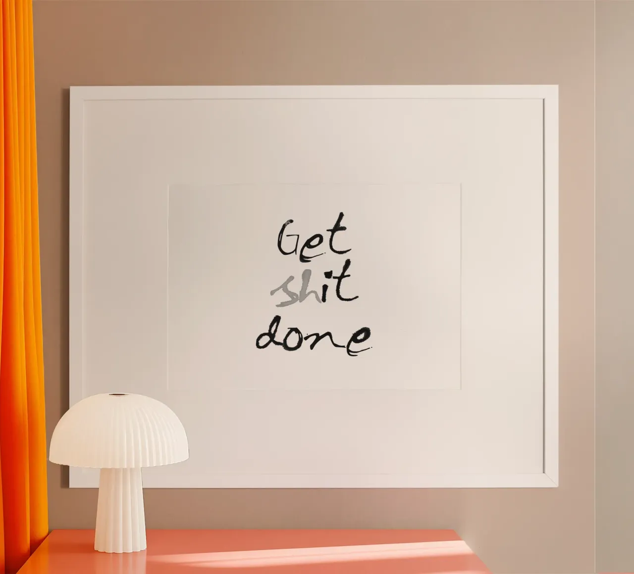 Get it done poster con telaio in legno da Attaboy Dsgn