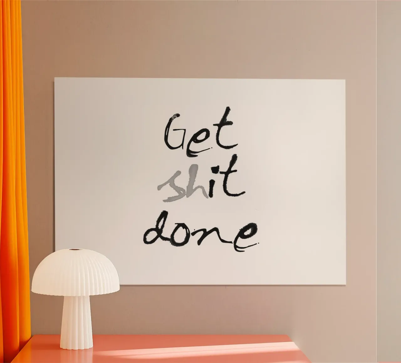 Get it done poster con telaio in legno da Attaboy Dsgn