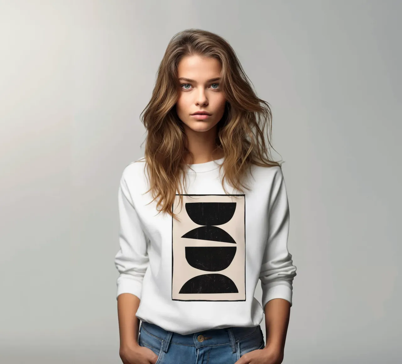abstract minimaal 23/5 sweatshirt van ThingDesign