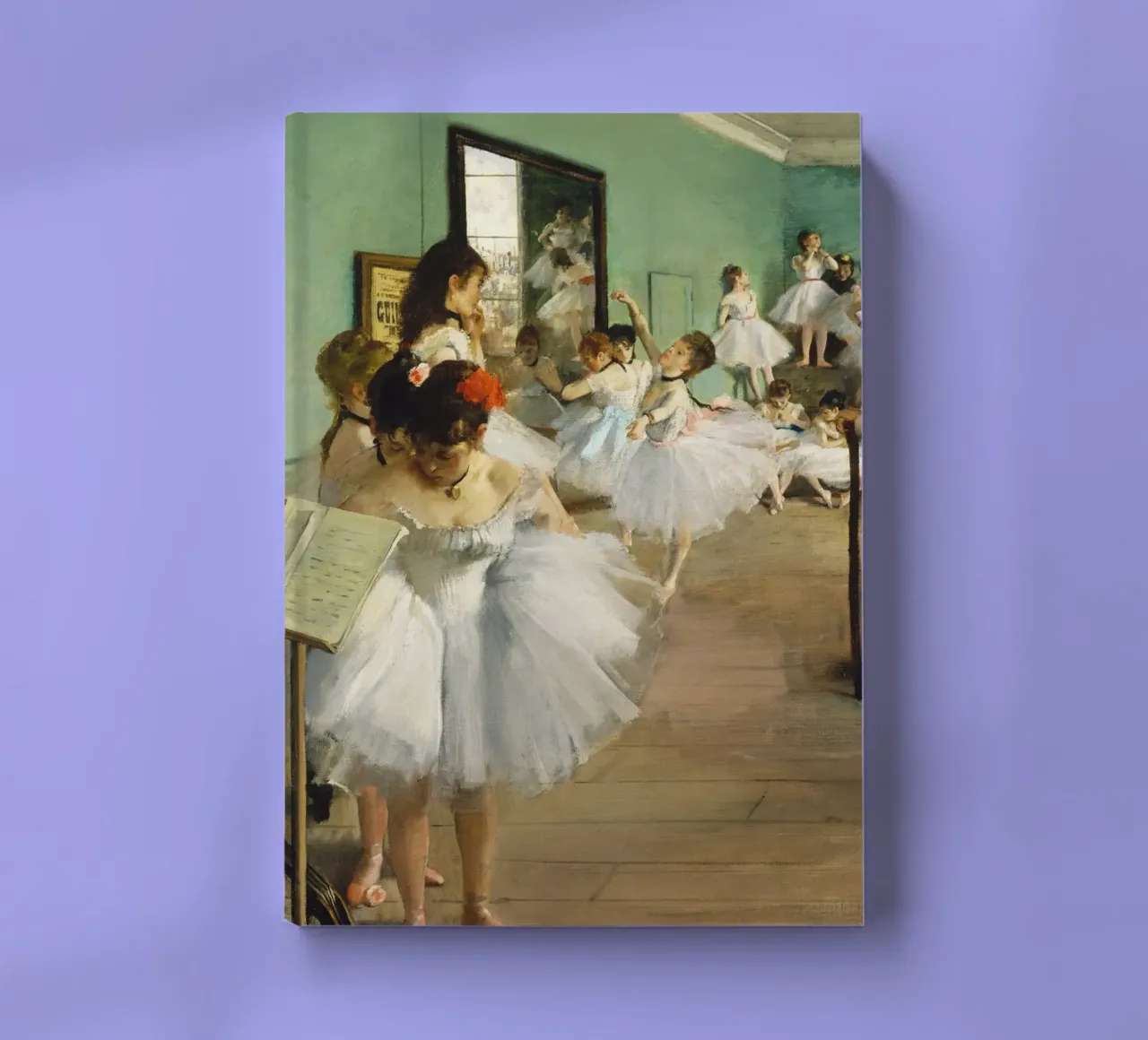Edgar Degas' The Dance Class (1874) notebook by Venus Art