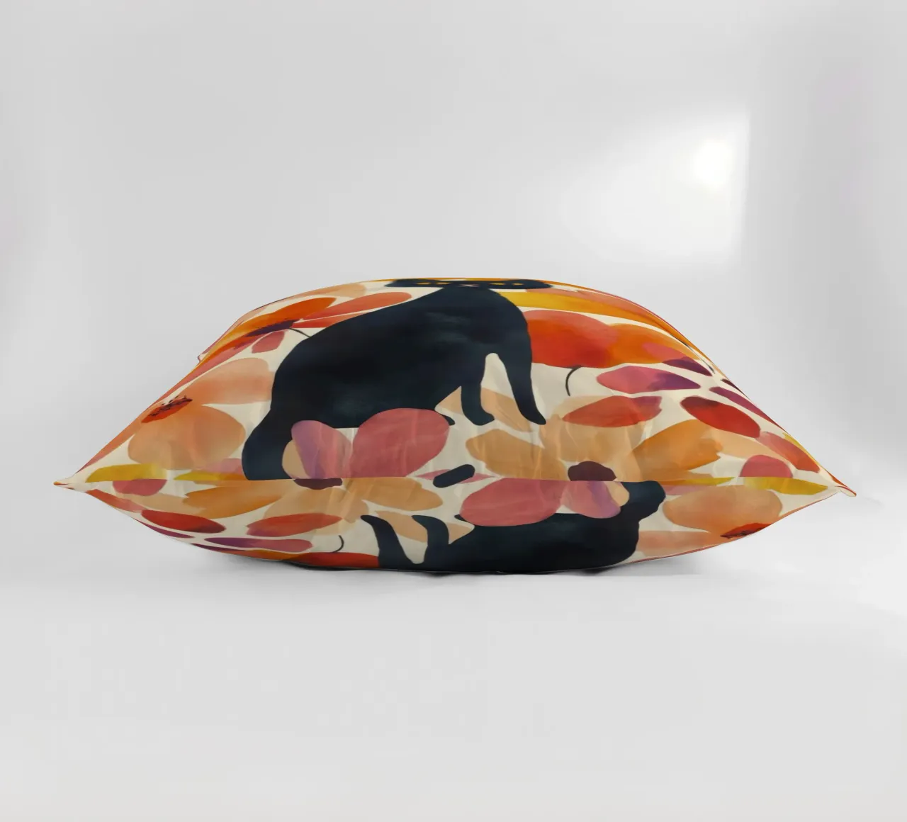 Gatto magico boho in fiore cuscino da Andrea Haase Animal Love