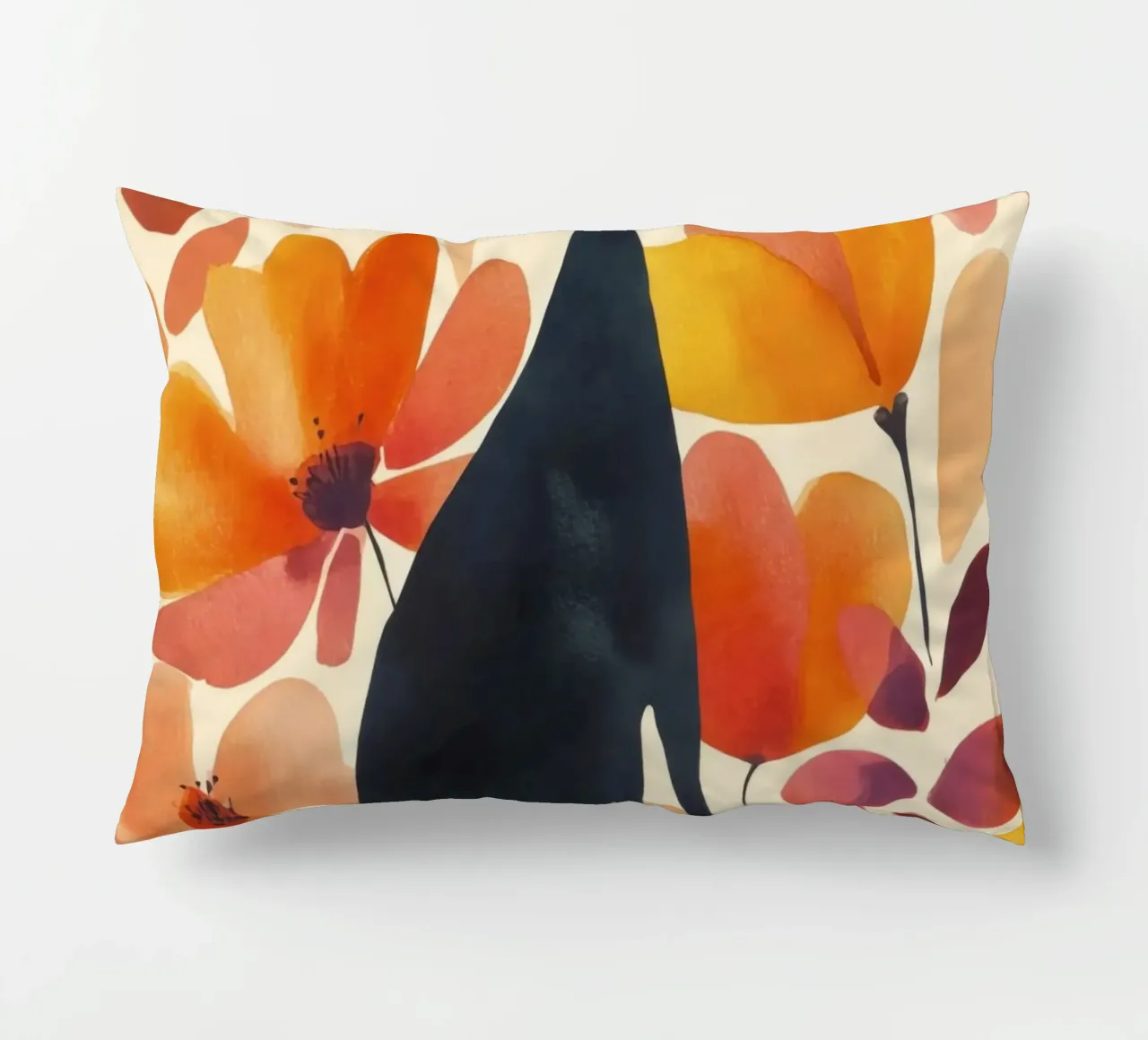 Gatto magico boho in fiore cuscino da Andrea Haase Animal Love