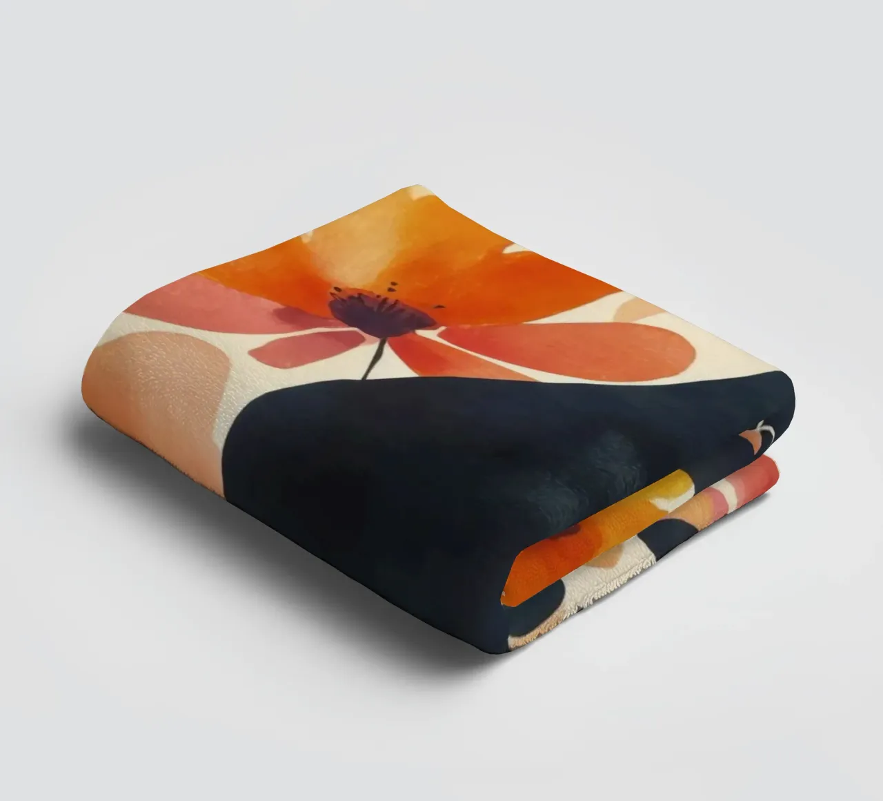 Magic Boho Cat In Bloom towel by Andrea Haase Animal Love