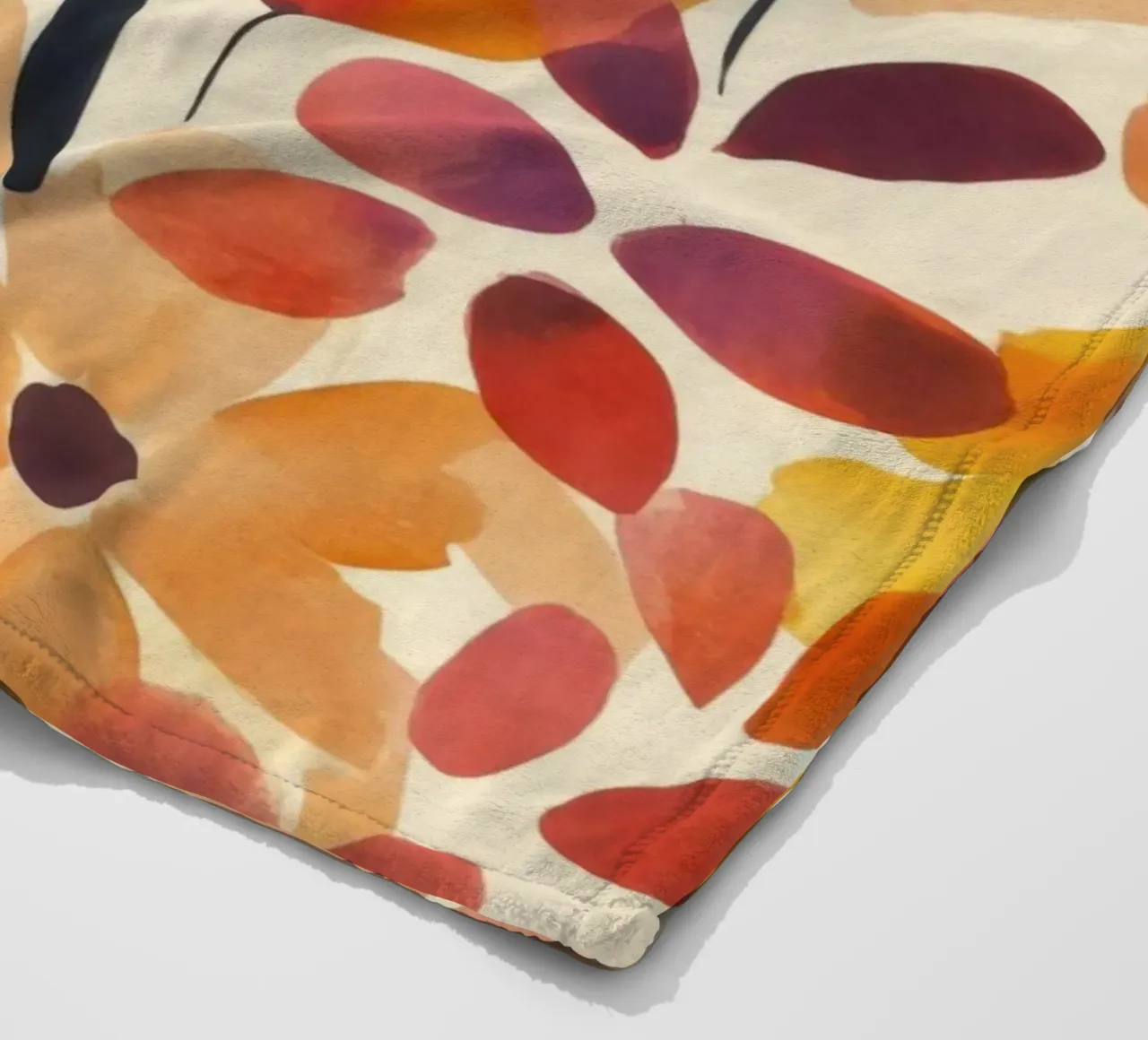 Gatto magico boho in fiore coperta in pile da Andrea Haase Animal Love