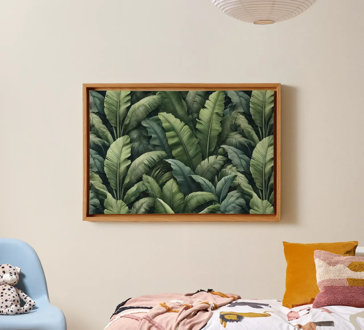 Essenza di foglie di banana tela con Cornice a cassetta da Chromatic Fusion Studio