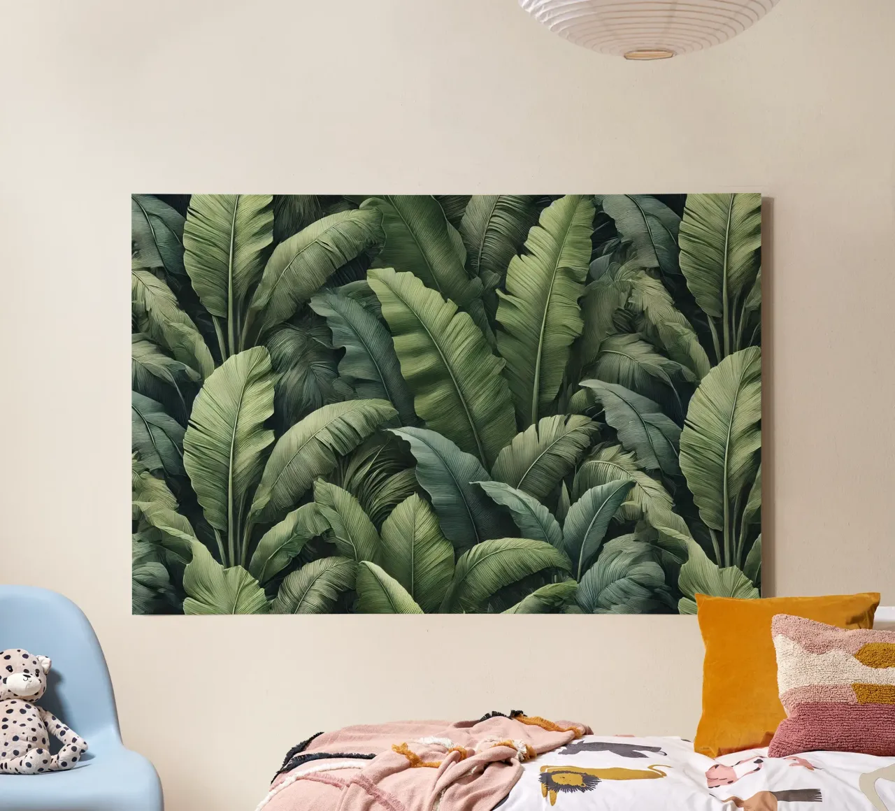 Essenza di foglie di banana tela con Cornice a cassetta da Chromatic Fusion Studio