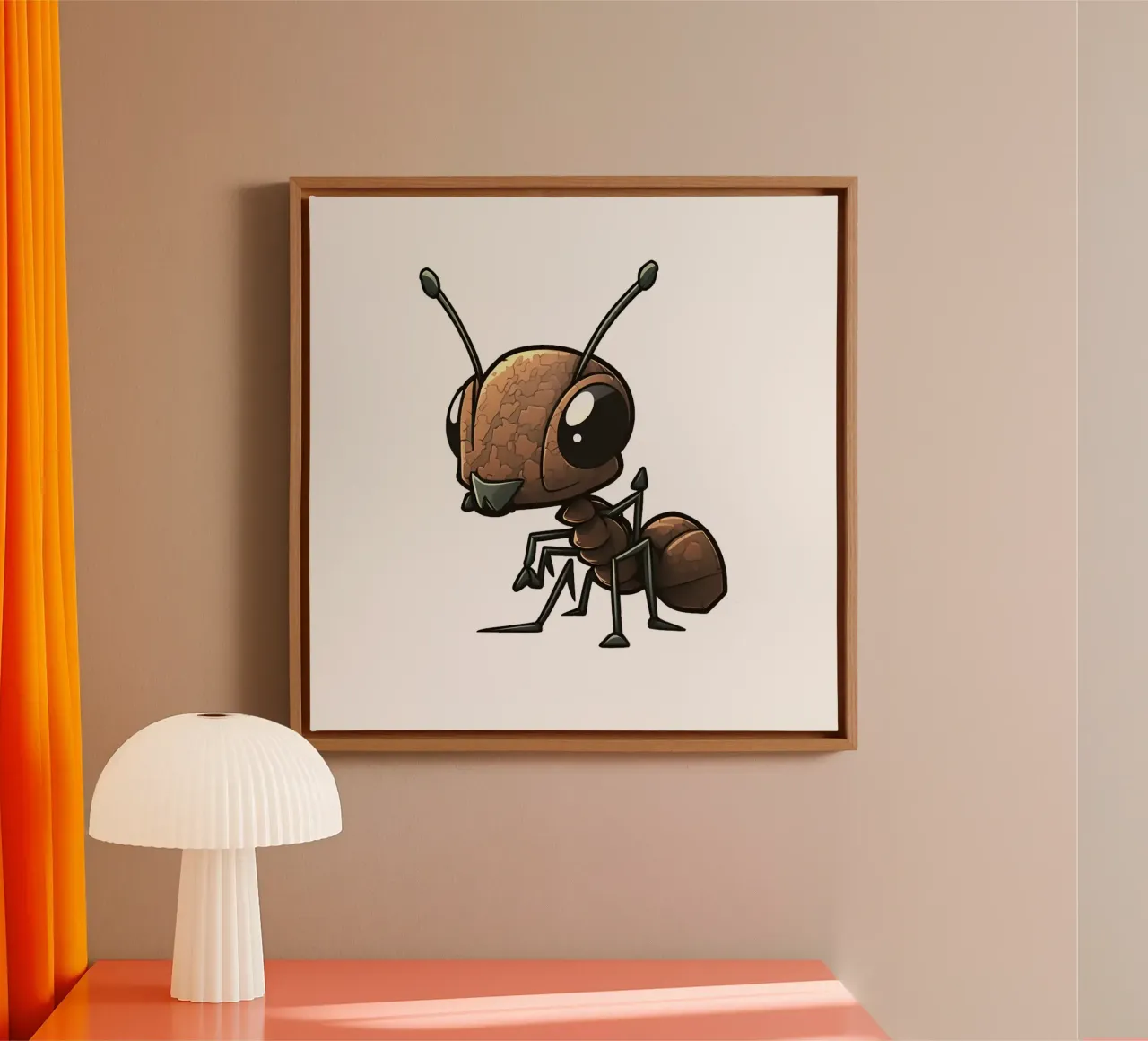 Formica dei cartoni animati tela con Cornice a cassetta da Unicorn Unlimited