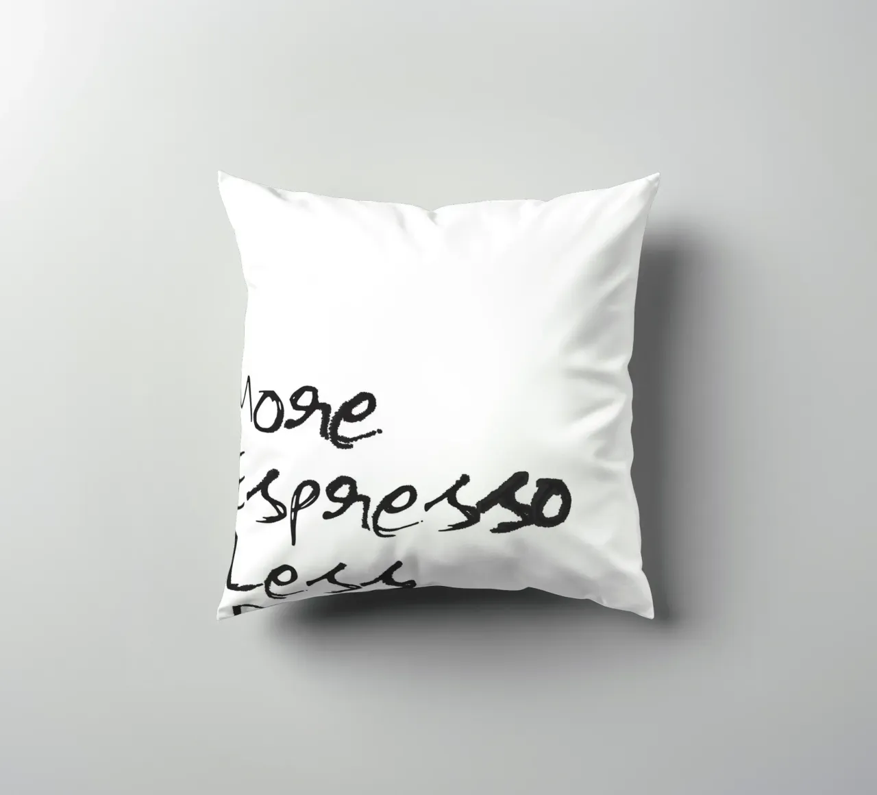 More Espresso, Less Depresso cuscino da Attaboy Dsgn