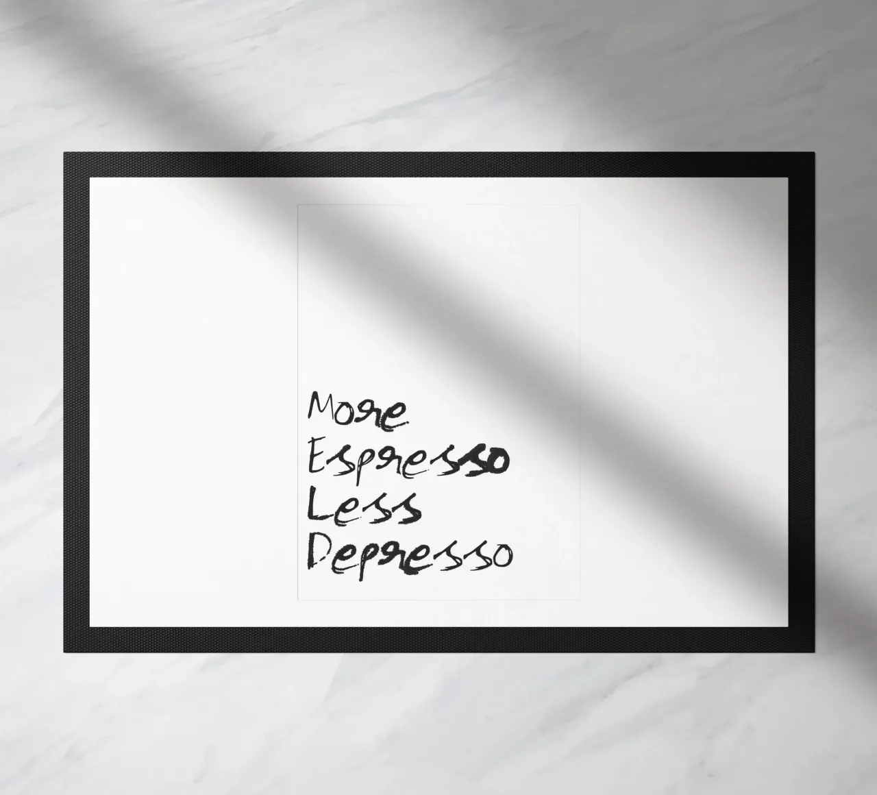 More Espresso, Less Depresso zerbino da Attaboy Dsgn