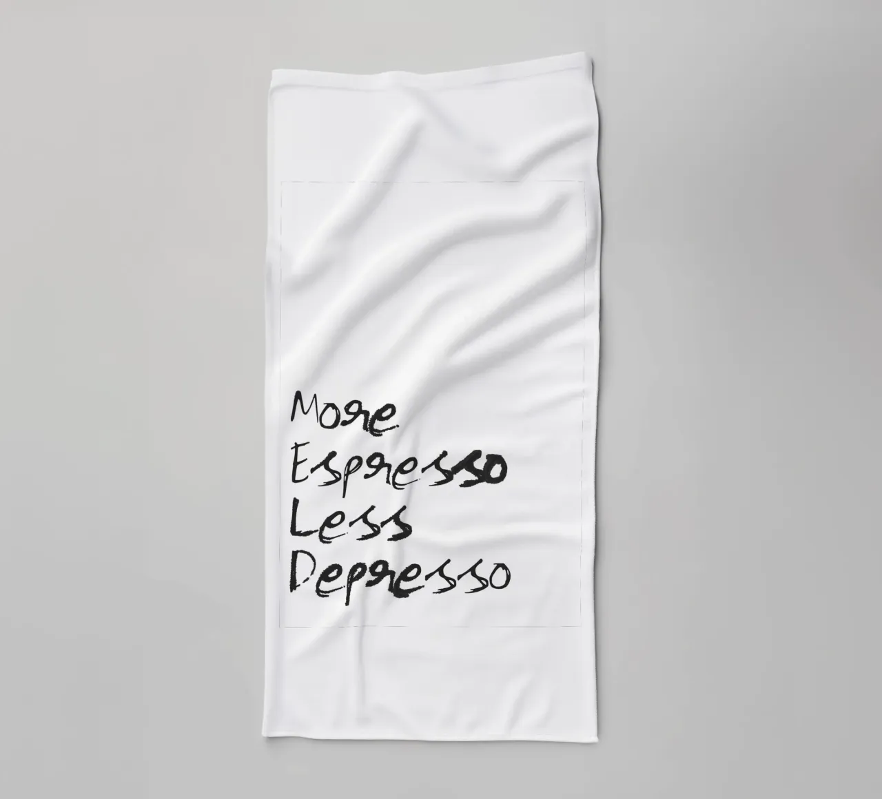 More Espresso, Less Depresso asciugamano da bagno da Attaboy Dsgn