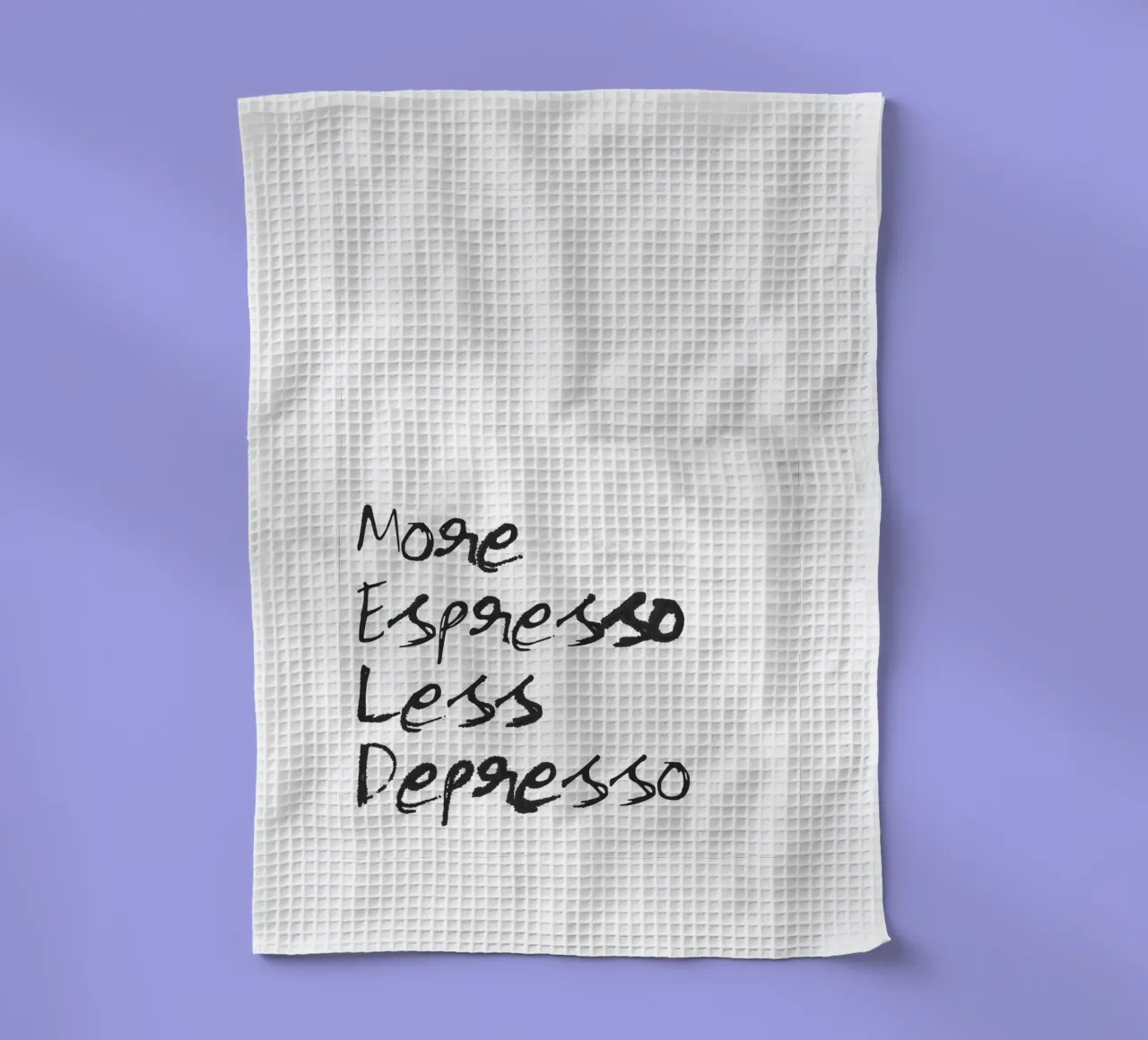 More Espresso, Less Depresso canovaccio da cucina da Attaboy Dsgn