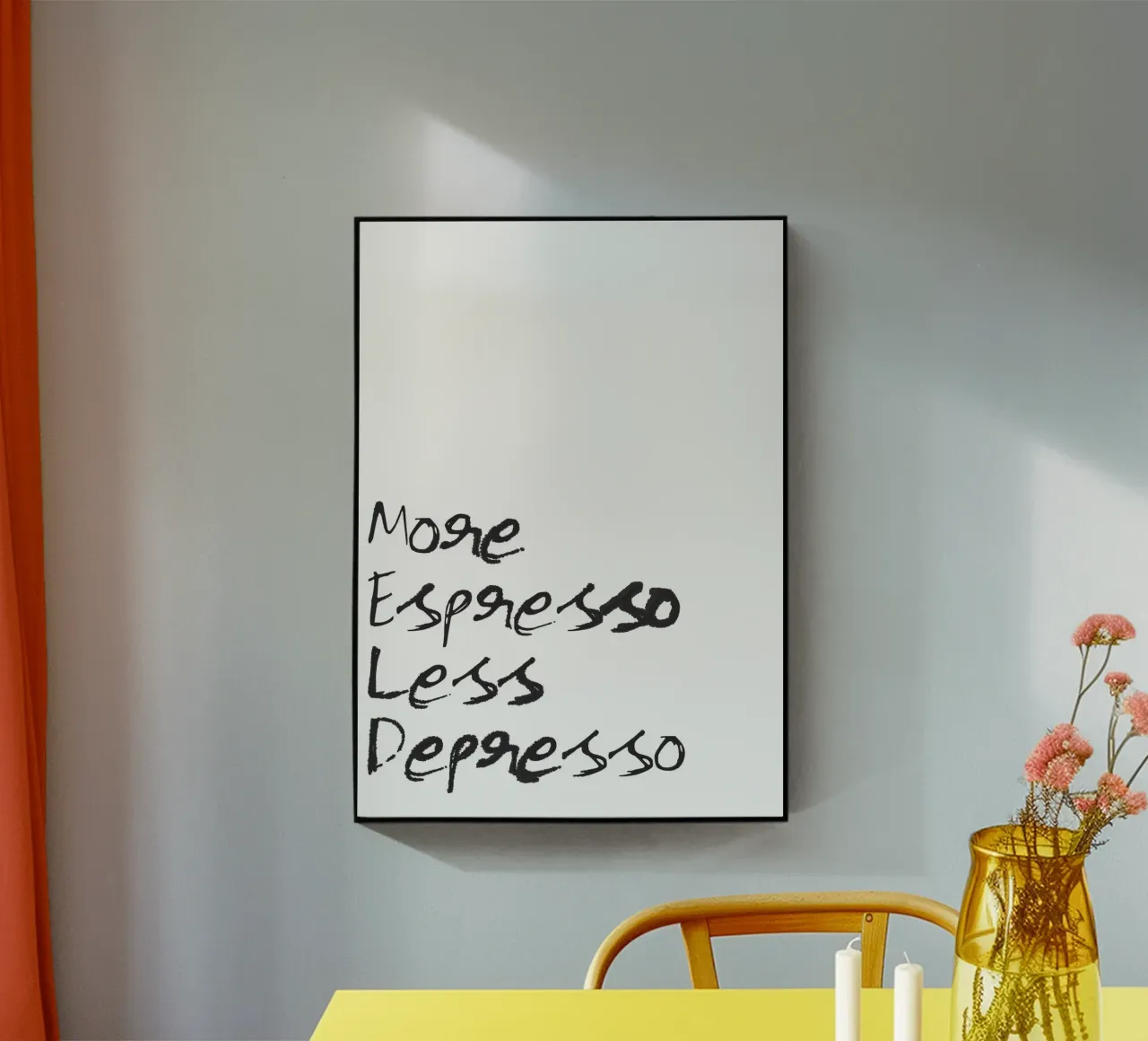 More Espresso, Less Depresso plexiglass da Attaboy Dsgn