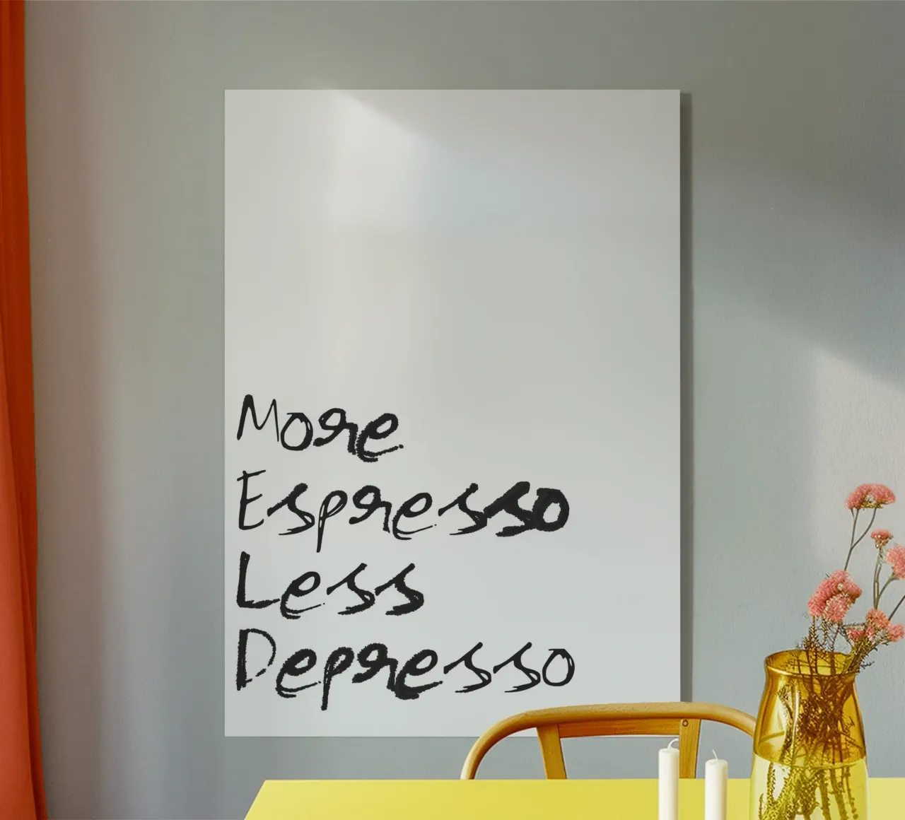 More Espresso, Less Depresso plexiglass da Attaboy Dsgn