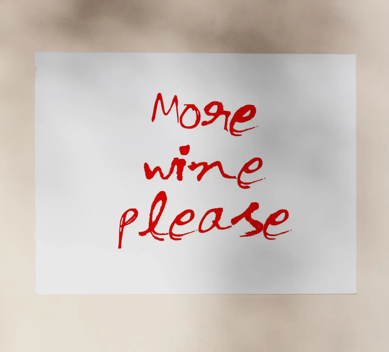 More Wine Please pellicola backlit da Attaboy Dsgn