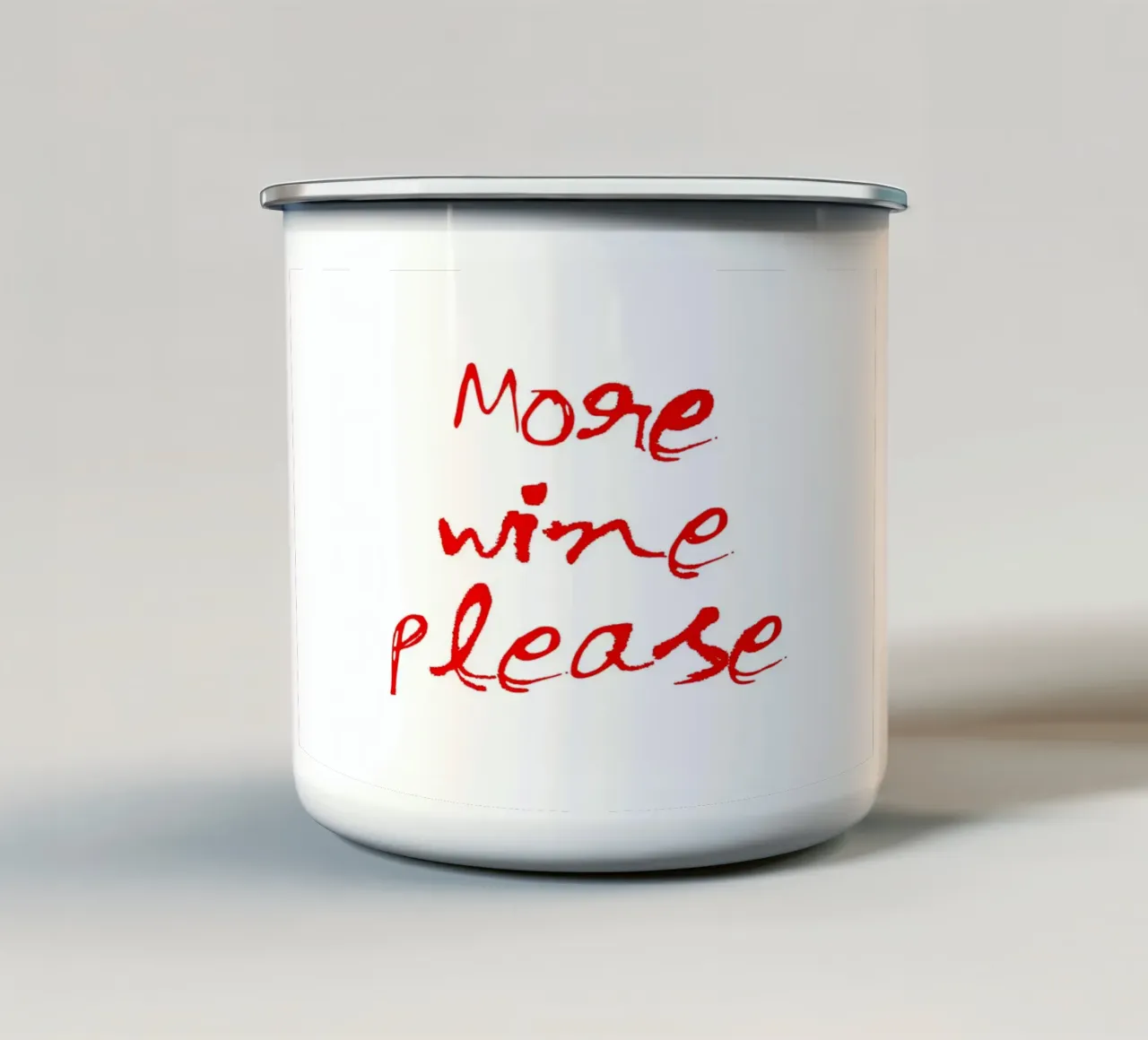More Wine Please tazza in smalto da Attaboy Dsgn