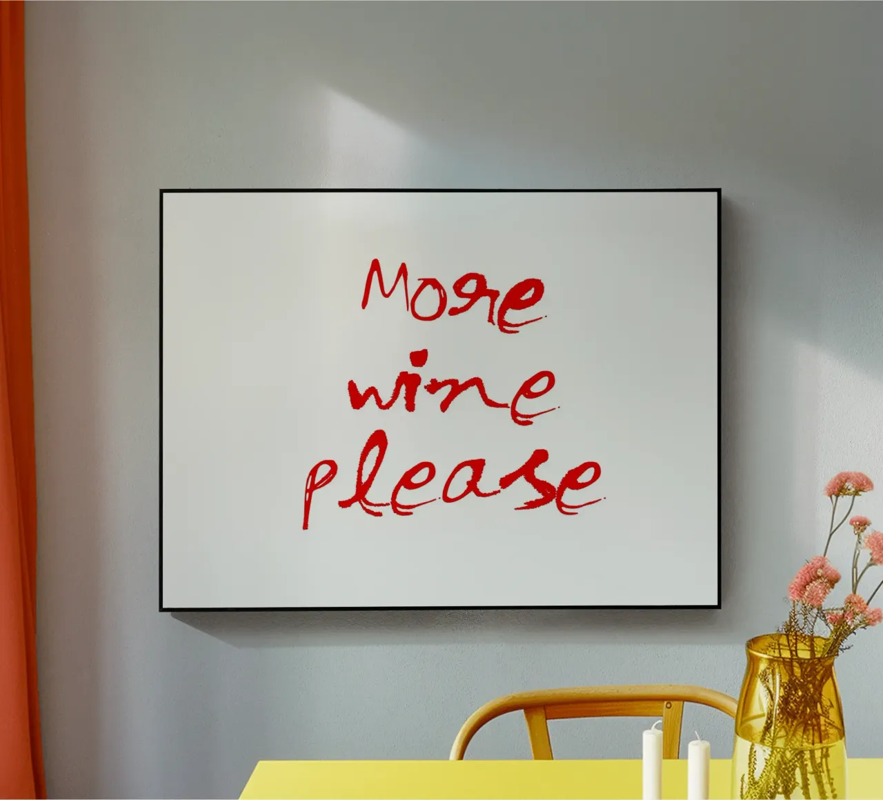 More Wine Please plexiglass da Attaboy Dsgn