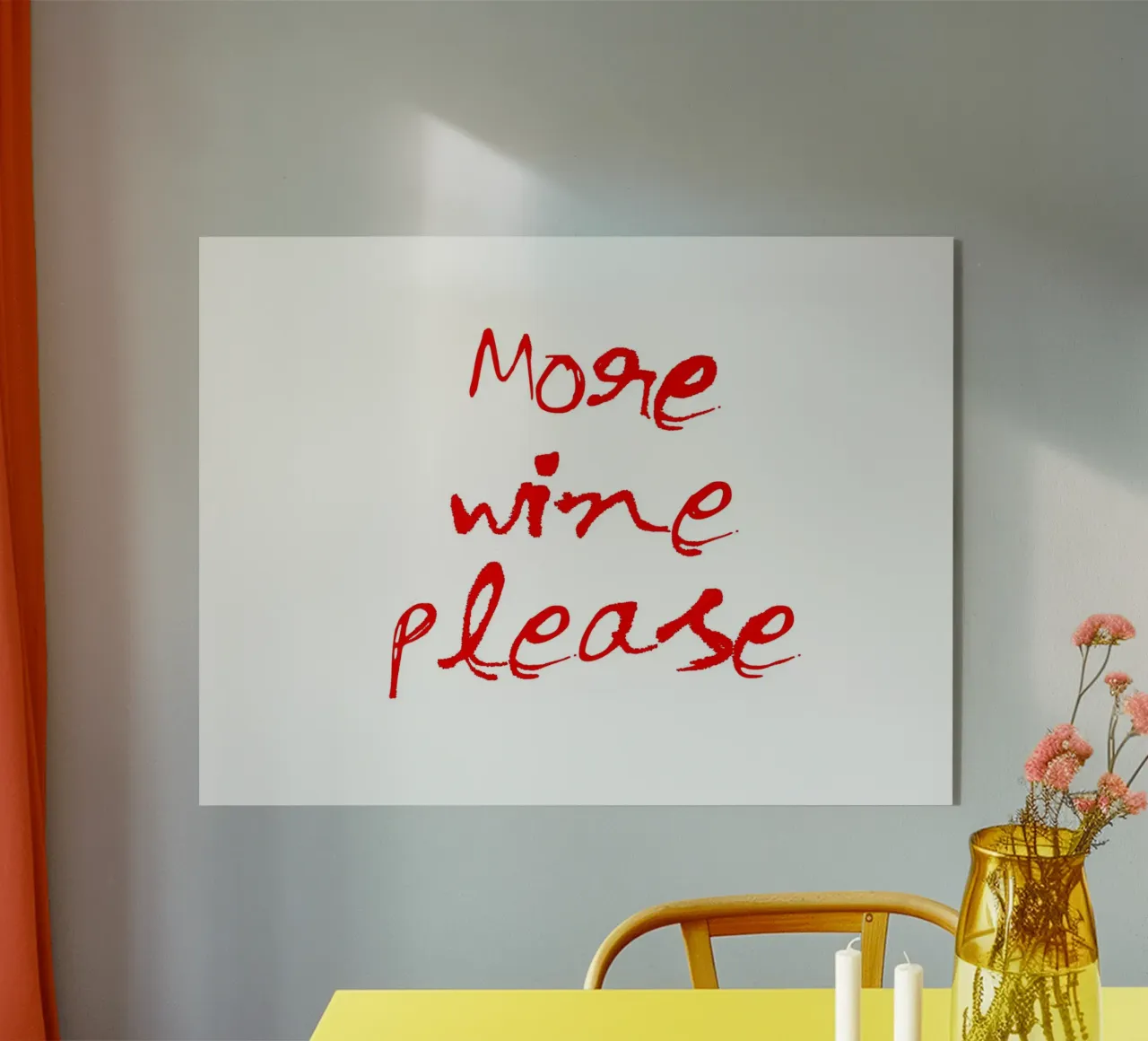 More Wine Please plexiglass da Attaboy Dsgn