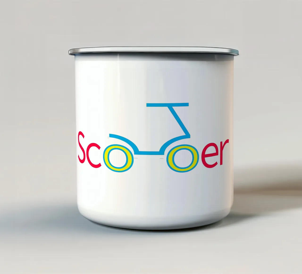 Scooter Logo Design Retro Art tazza in smalto da Urban Life