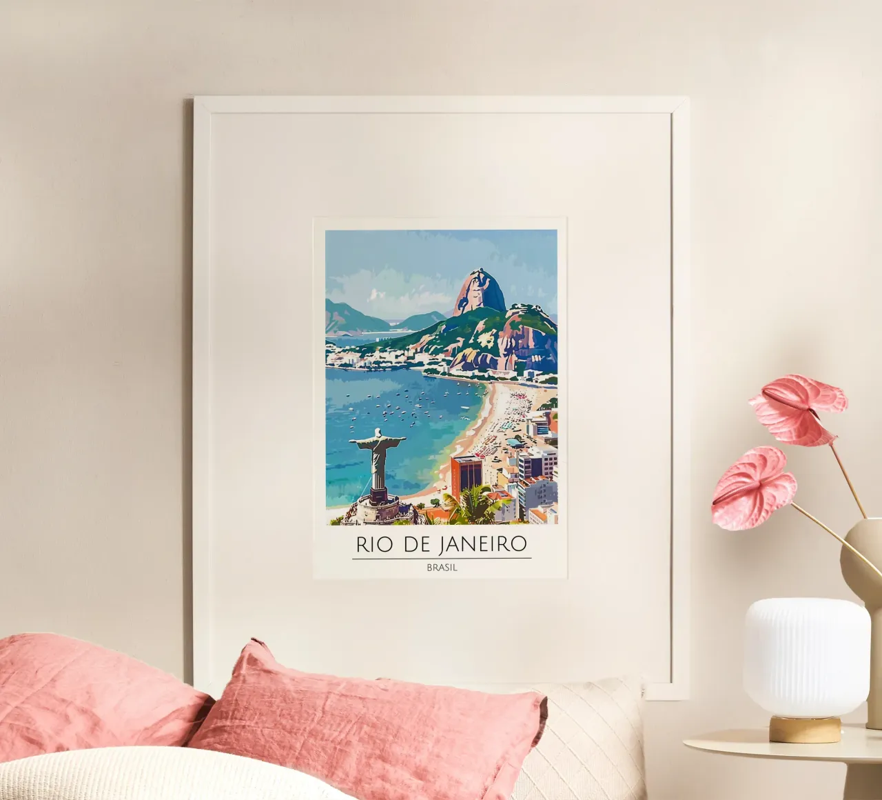 Poster del Cristo Redentore di Rio de Janeiro poster con telaio in alluminio da homdeco