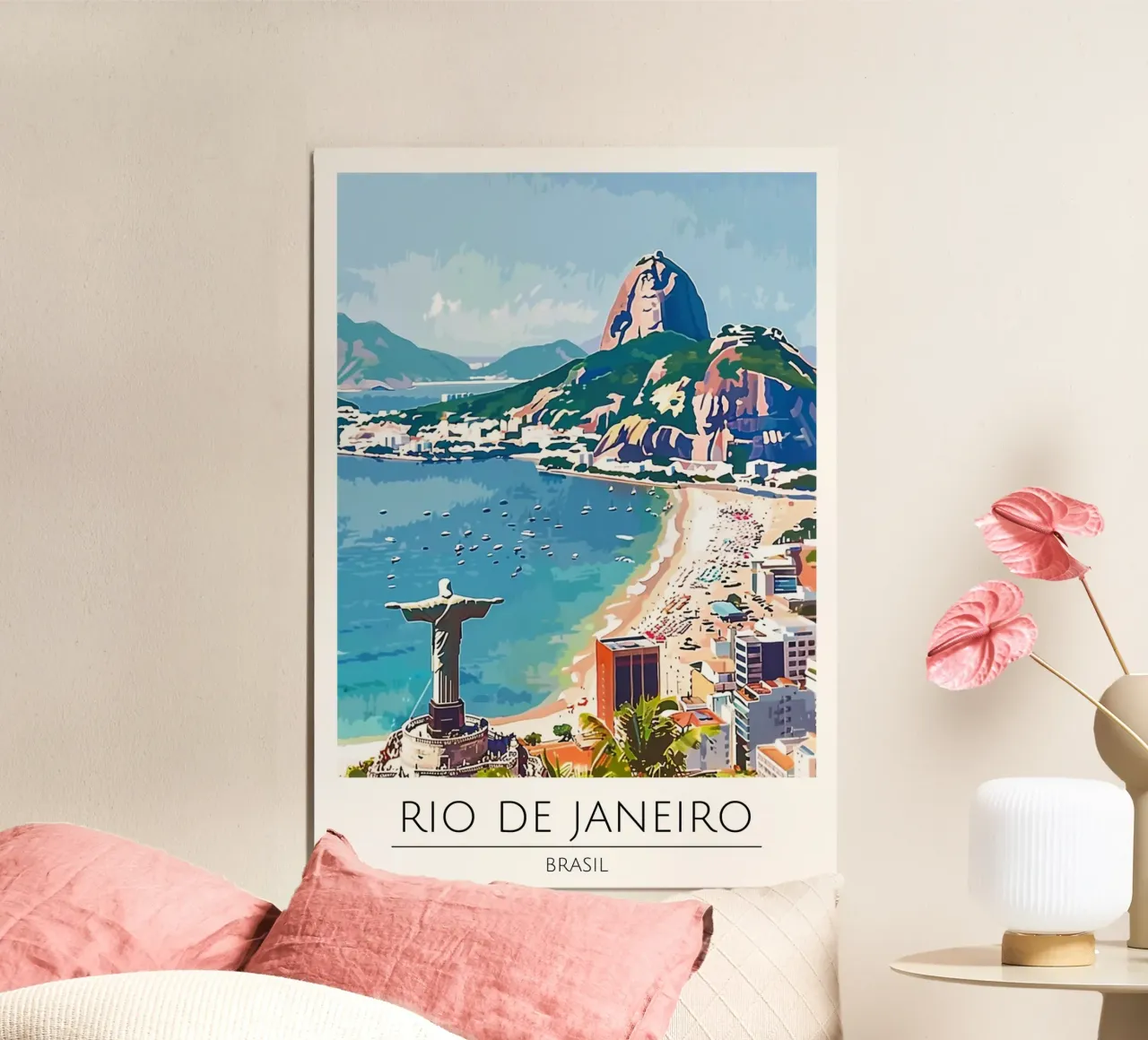 Poster del Cristo Redentore di Rio de Janeiro poster con telaio in alluminio da homdeco