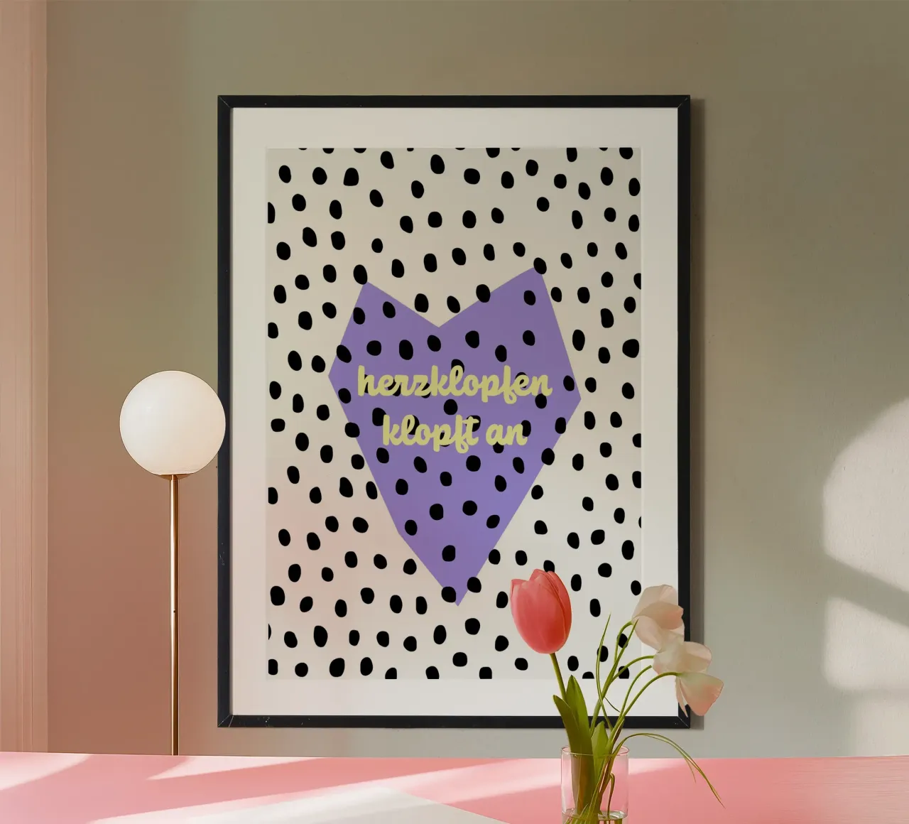 herzklopfen klopft an. poster da FRICKE DESIGN